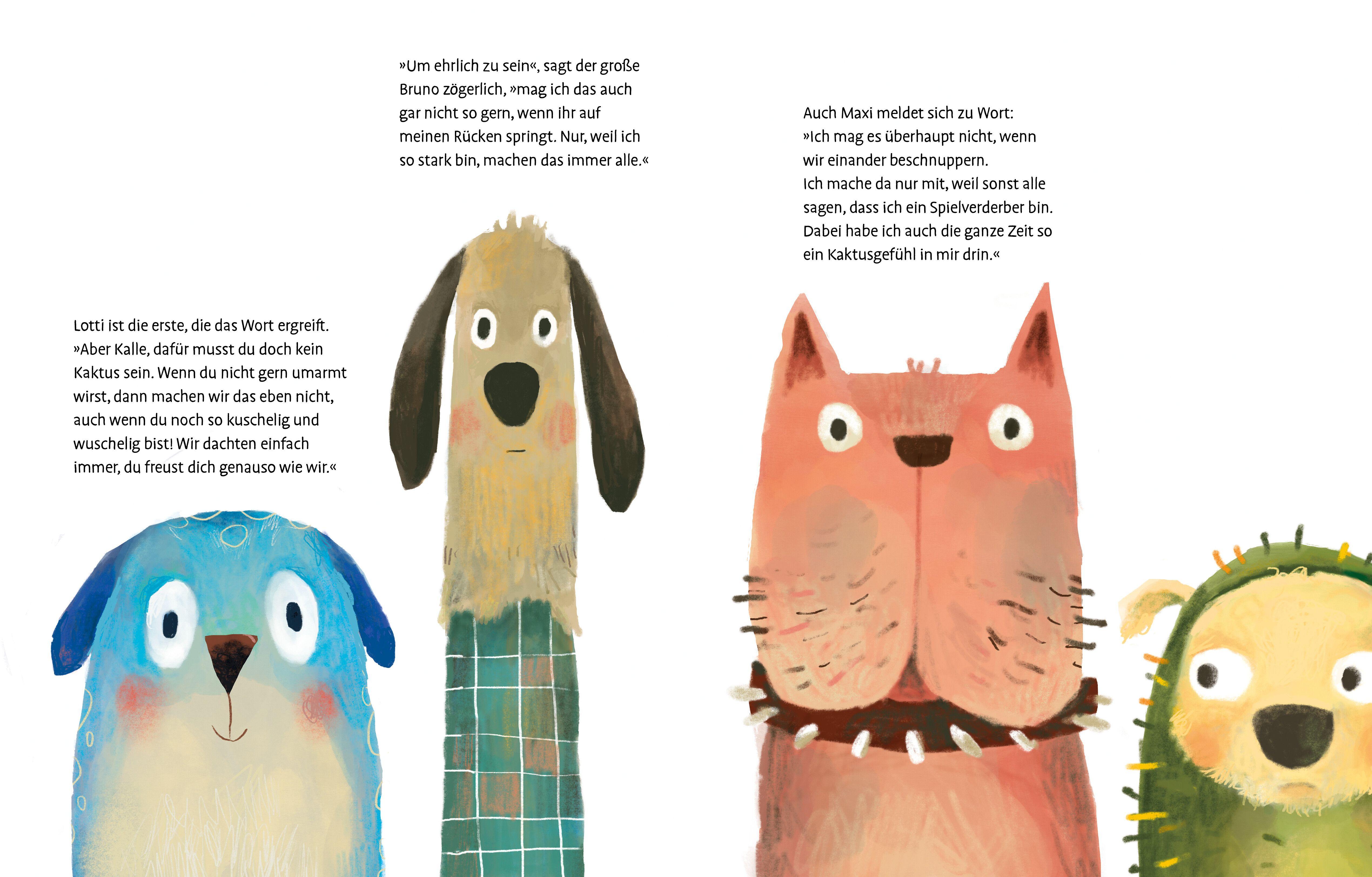 Beispielinhalt (Bild) Kalle will nicht knuddeln - Eine Geschichte zu Consent und Nein-Sagen ab 4 Jahren