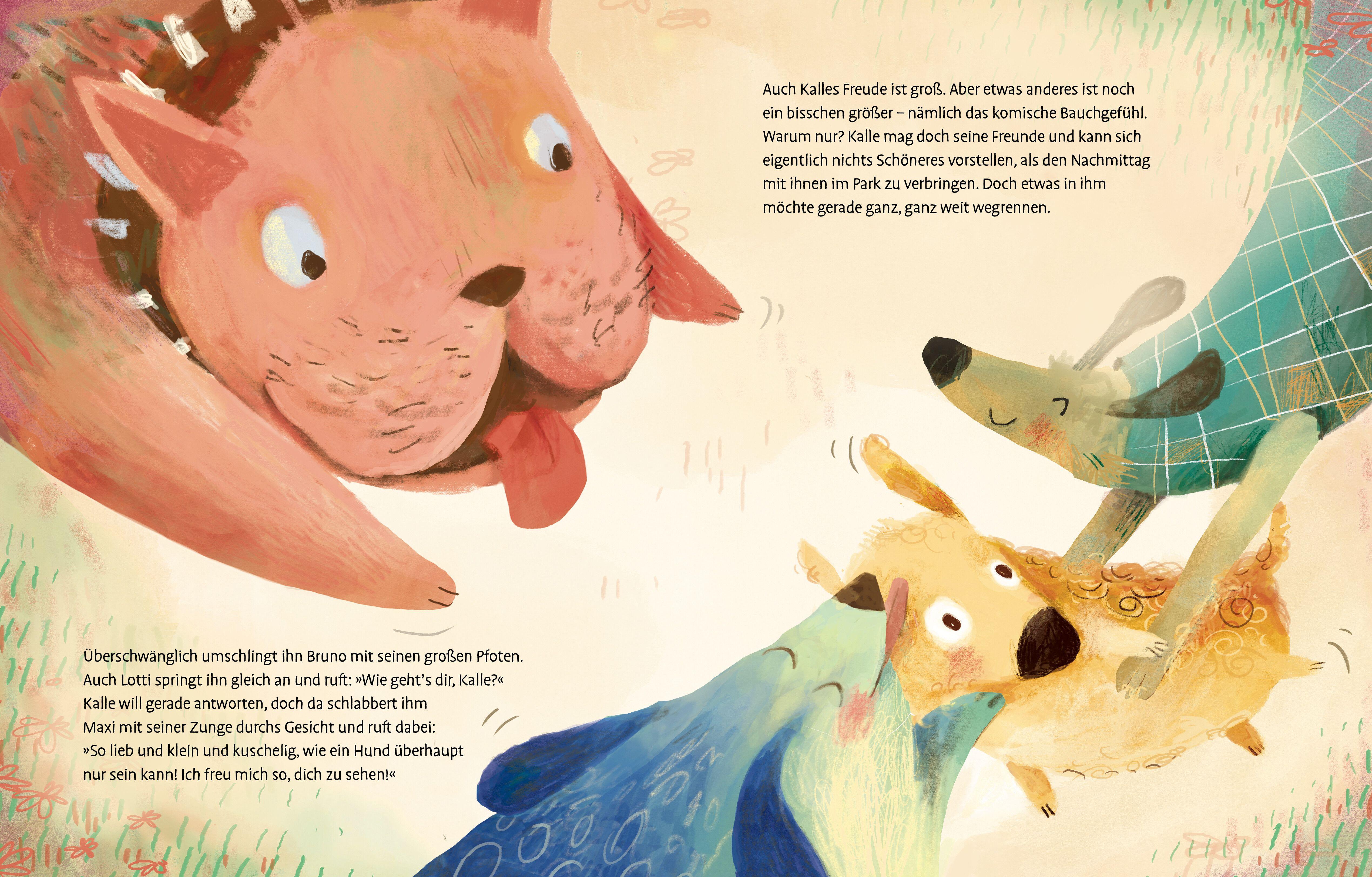 Beispielinhalt (Bild) Kalle will nicht knuddeln - Eine Geschichte zu Consent und Nein-Sagen ab 4 Jahren