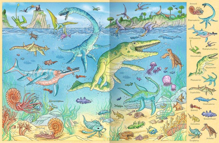 Beispielinhalt (Bild) Mein großes Wimmelbuch - Dinosaurier