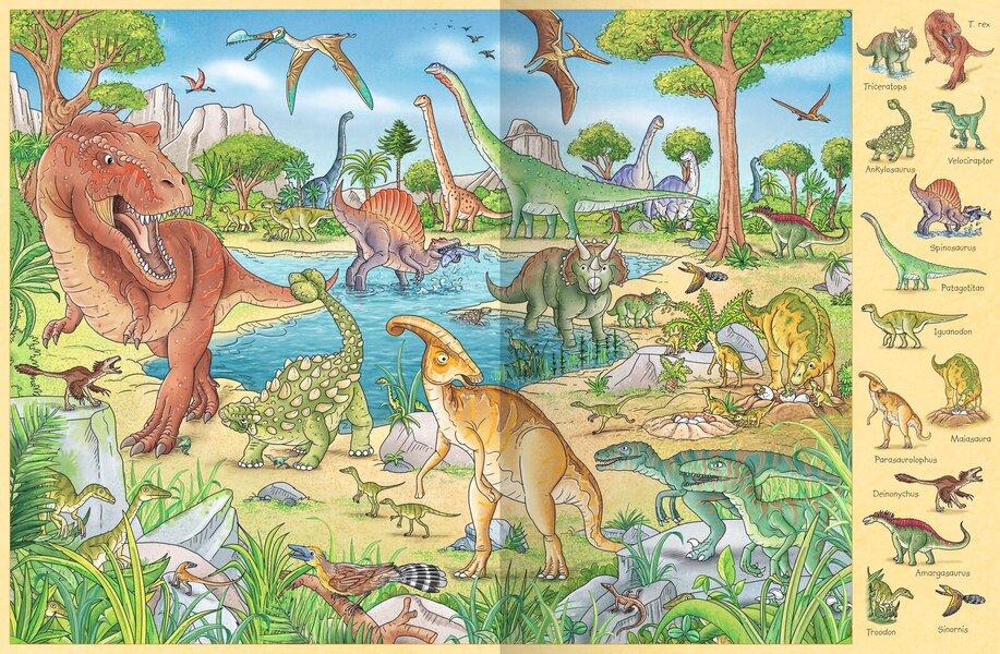 Beispielinhalt (Bild) Mein großes Wimmelbuch - Dinosaurier