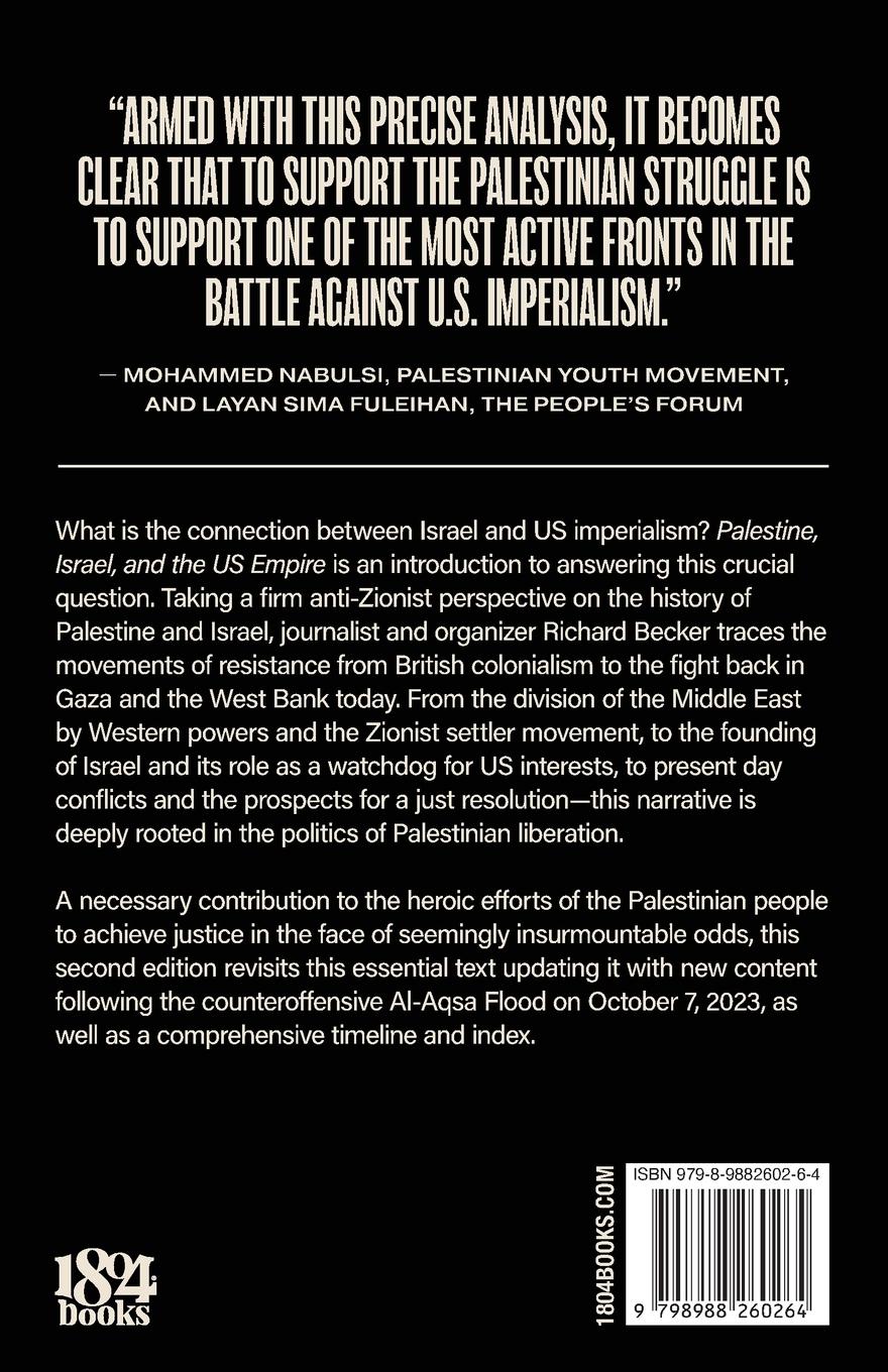 Rückseitencover Palestine, Israel, and the US Empire