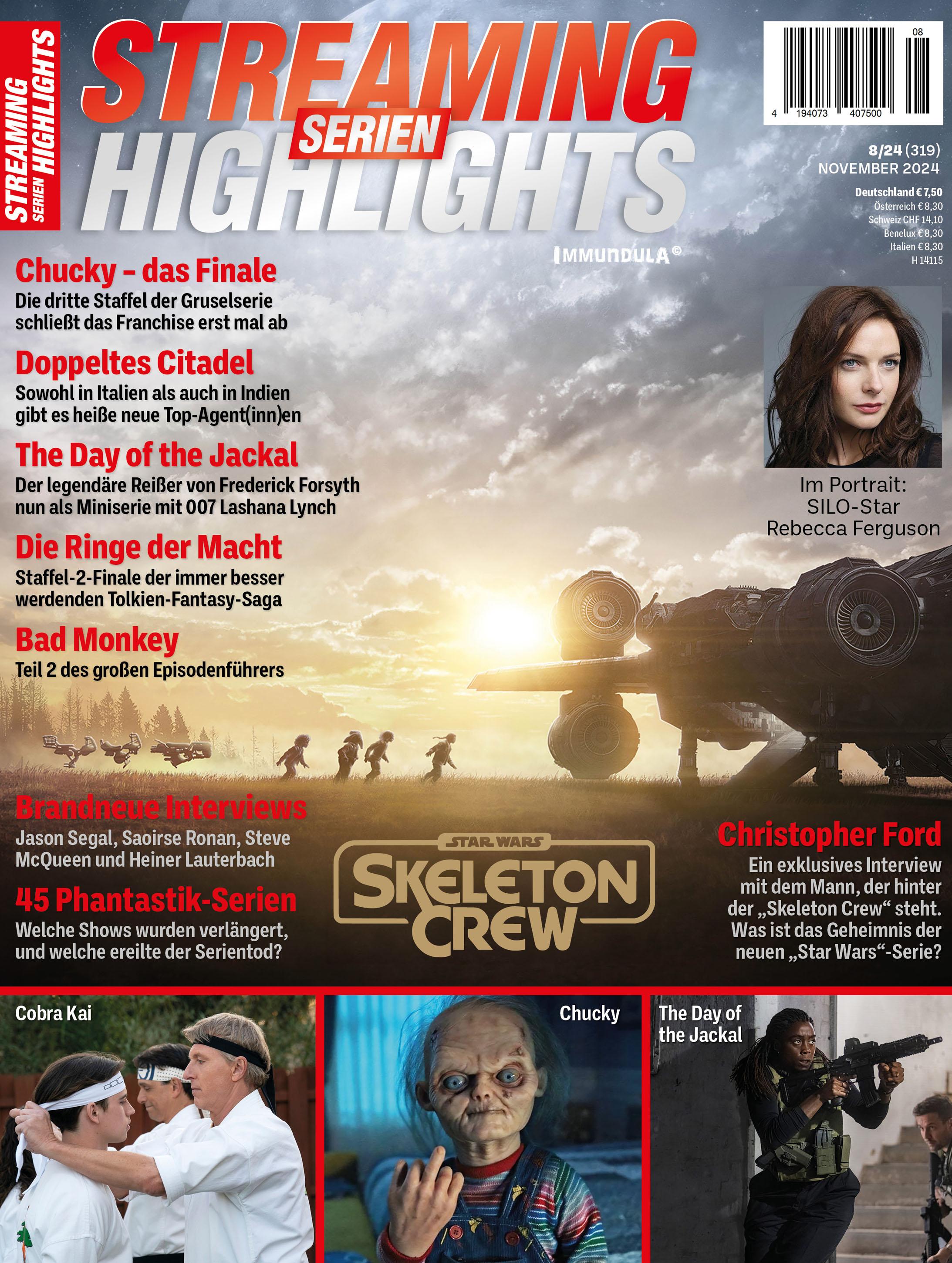 Vorderes Coverbild STREAMING SERIEN HIGHLIGHTS Ausgabe November 2024 (#319)