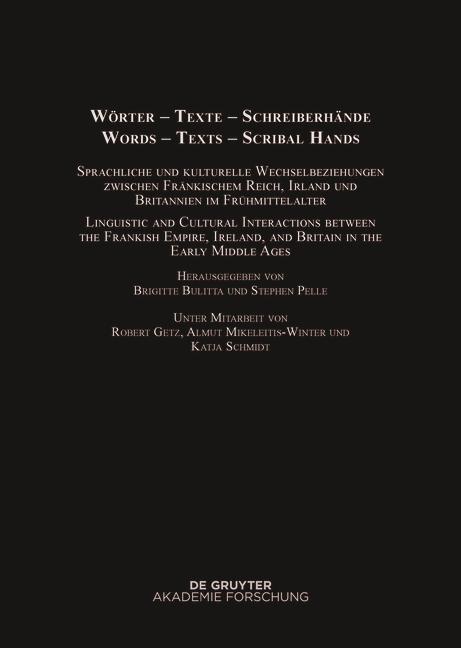 Vorderes Coverbild Wörter - Texte - Schreiberhände / Words - Texts - Scribal Hands