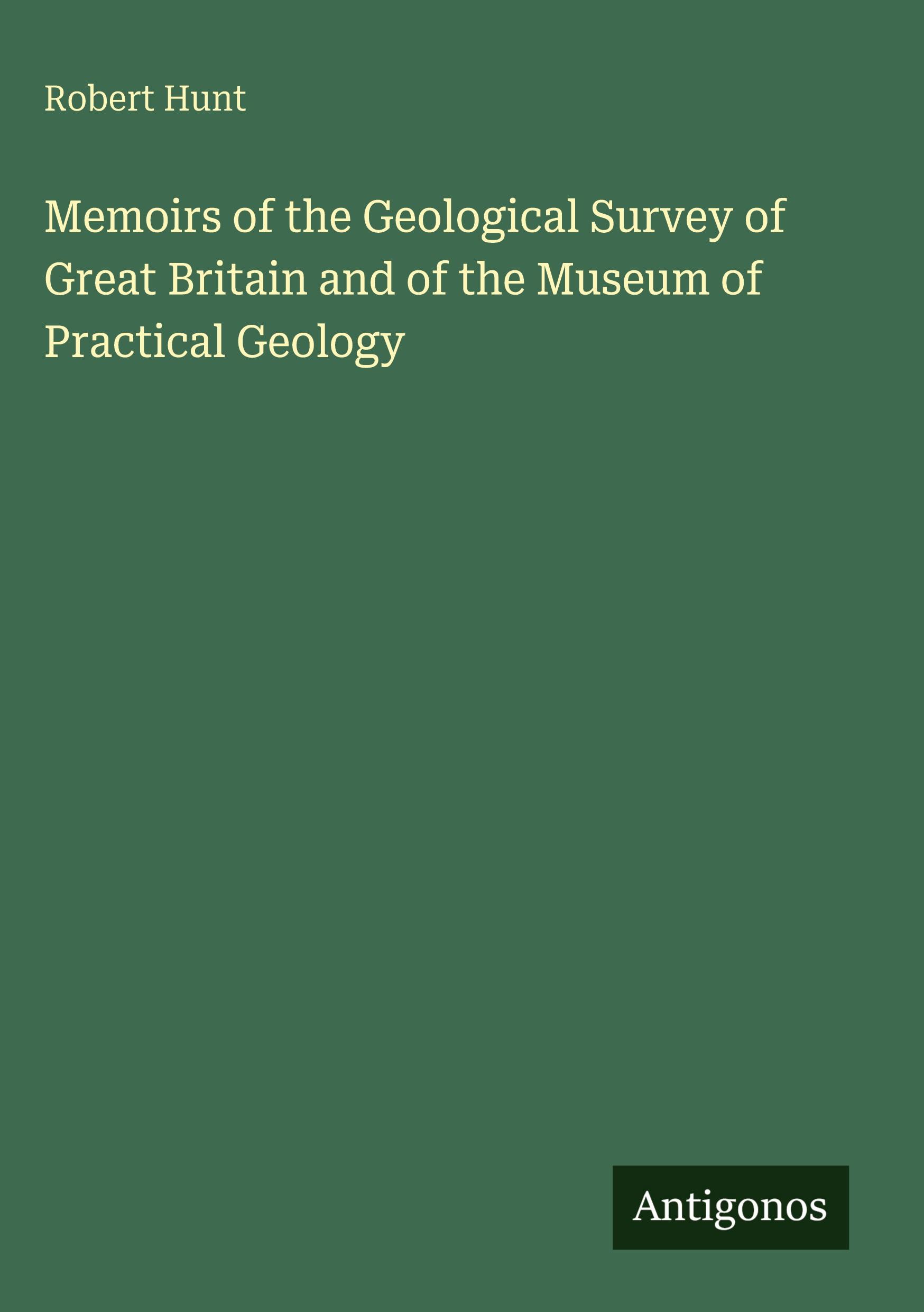 Vorderes Coverbild Memoirs of the Geological Survey of Great Britain and of the Museum of Practical Geology