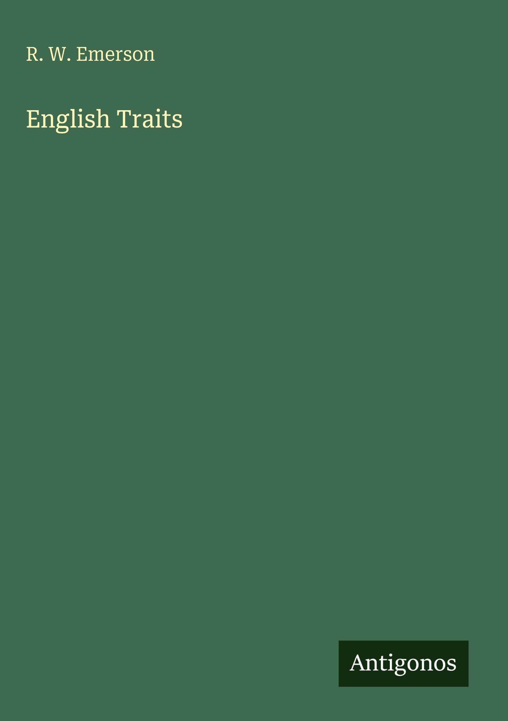 Vorderes Coverbild English Traits