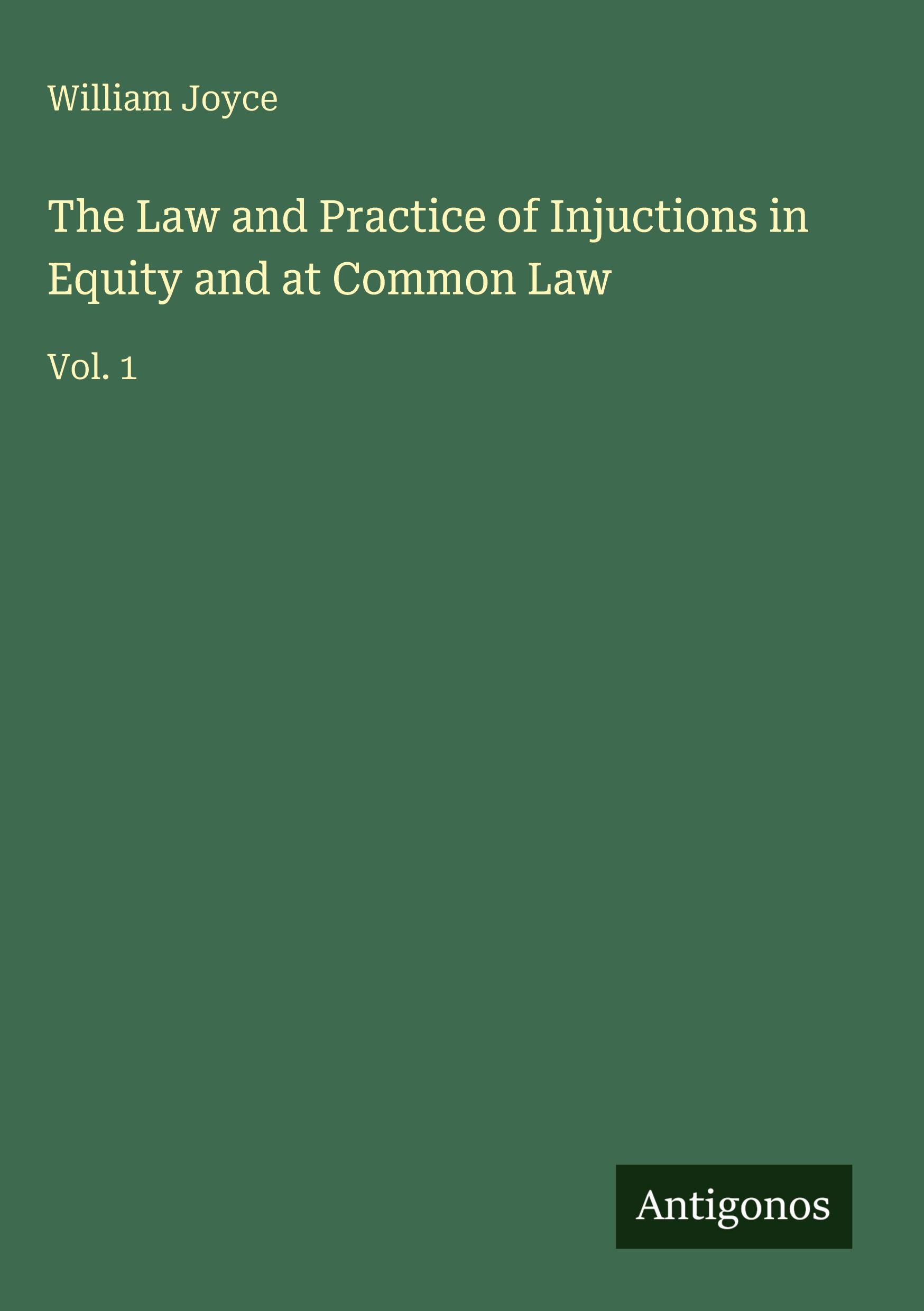 Vorderes Coverbild The Law and Practice of Injuctions in Equity and at Common Law
