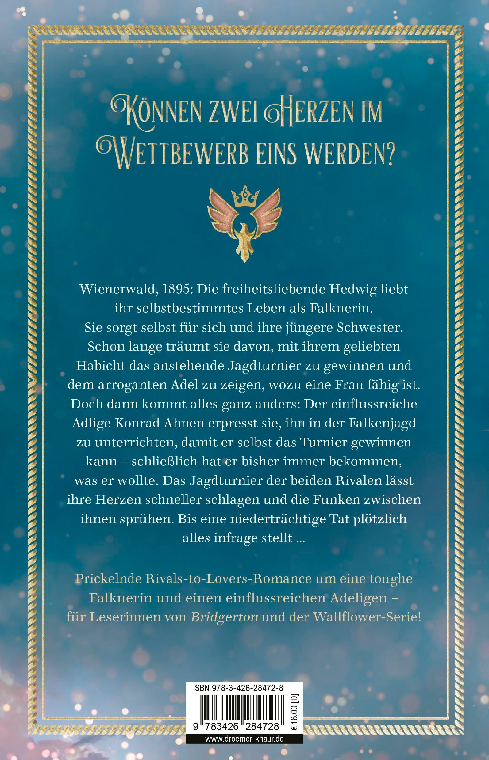 Rückseitencover Hearts & Falcons. Im Herzen wild und frei