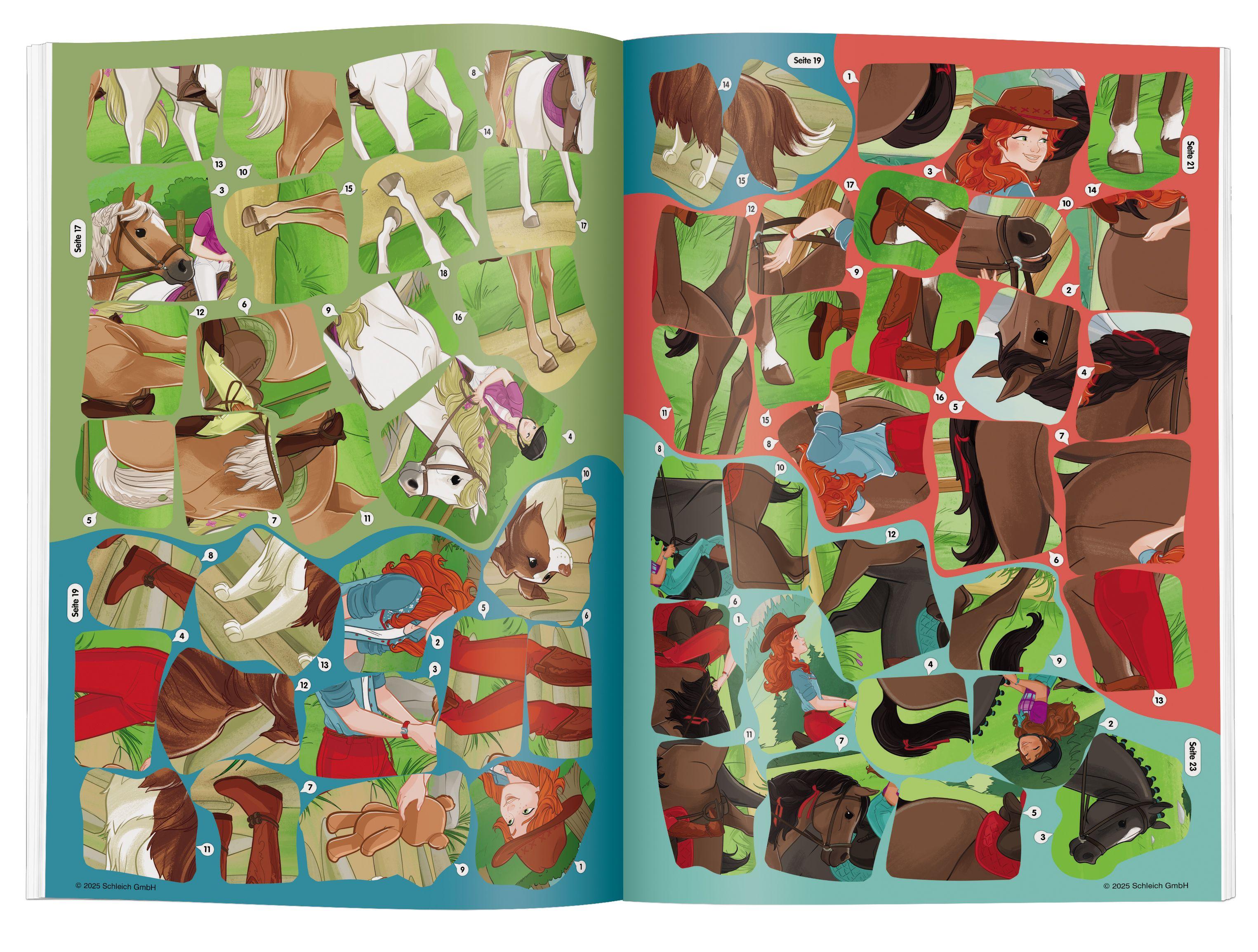 Beispielinhalt (Bild) SCHLEICH® Horse Club(TM) - Stickern nach Zahlen