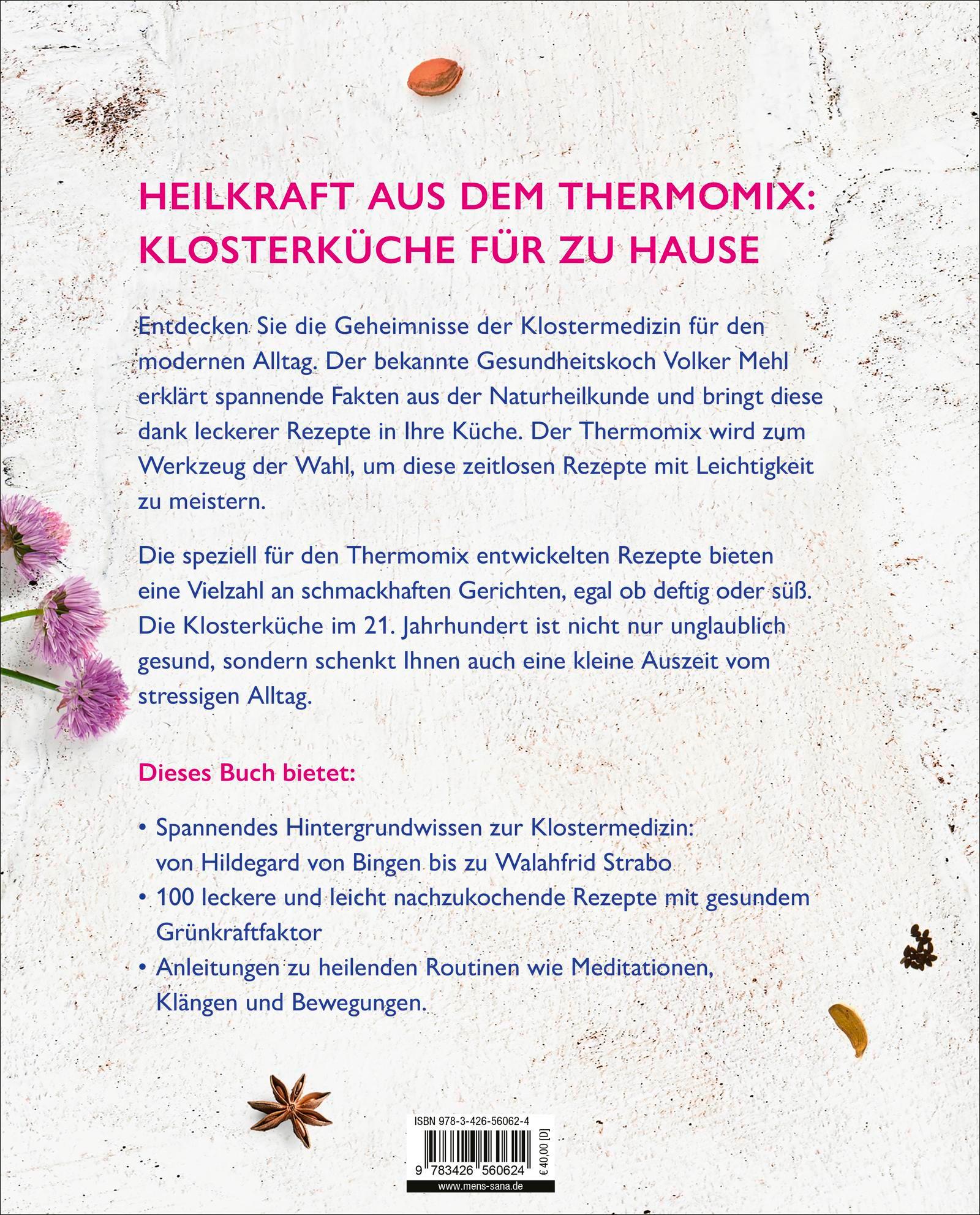Rückseitencover Gesunde Klosterküche für den Thermomix