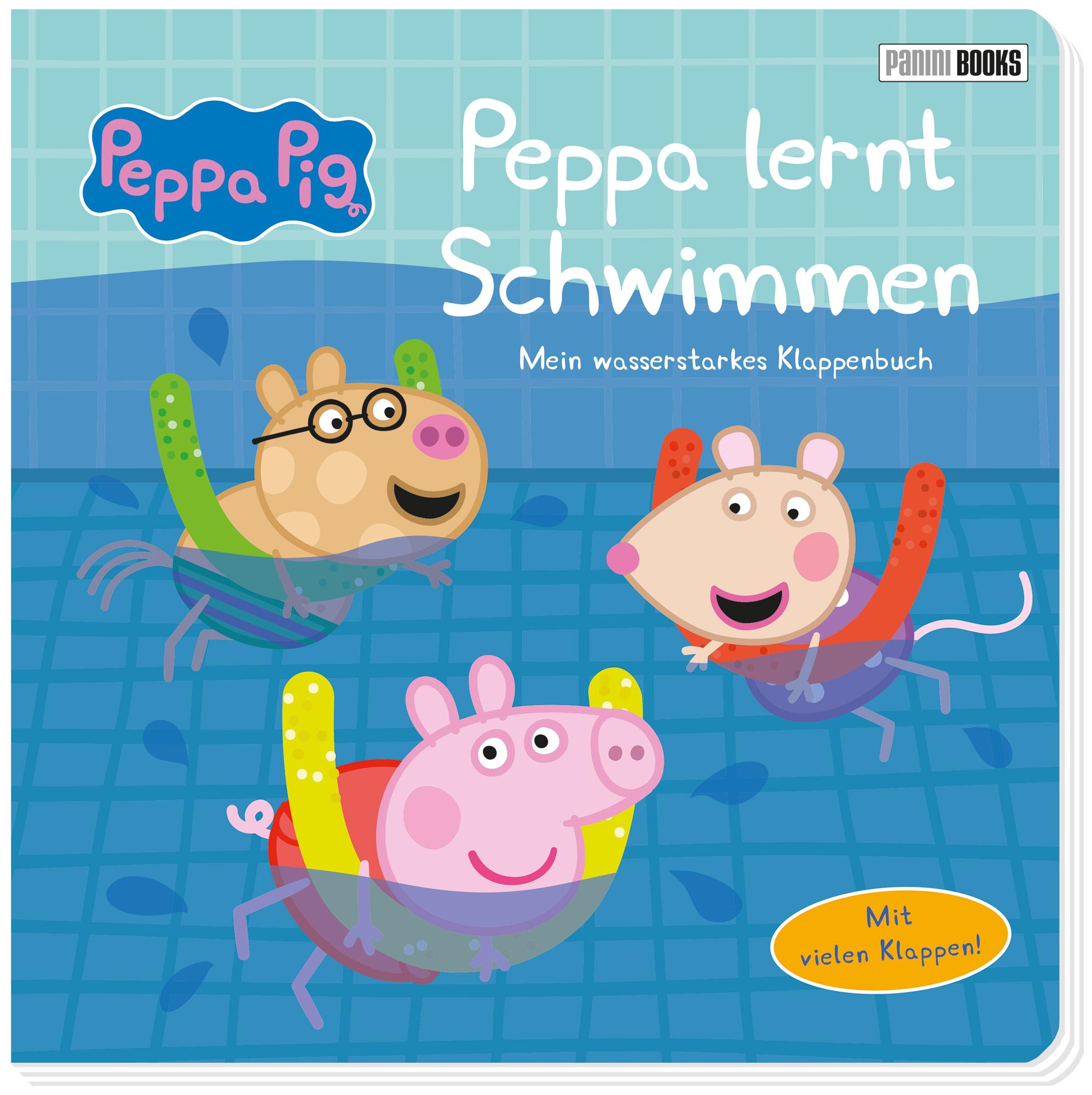 Vorderes Coverbild Peppa Pig: Peppa lernt Schwimmen - Mein wasserstarkes Klappenbuch