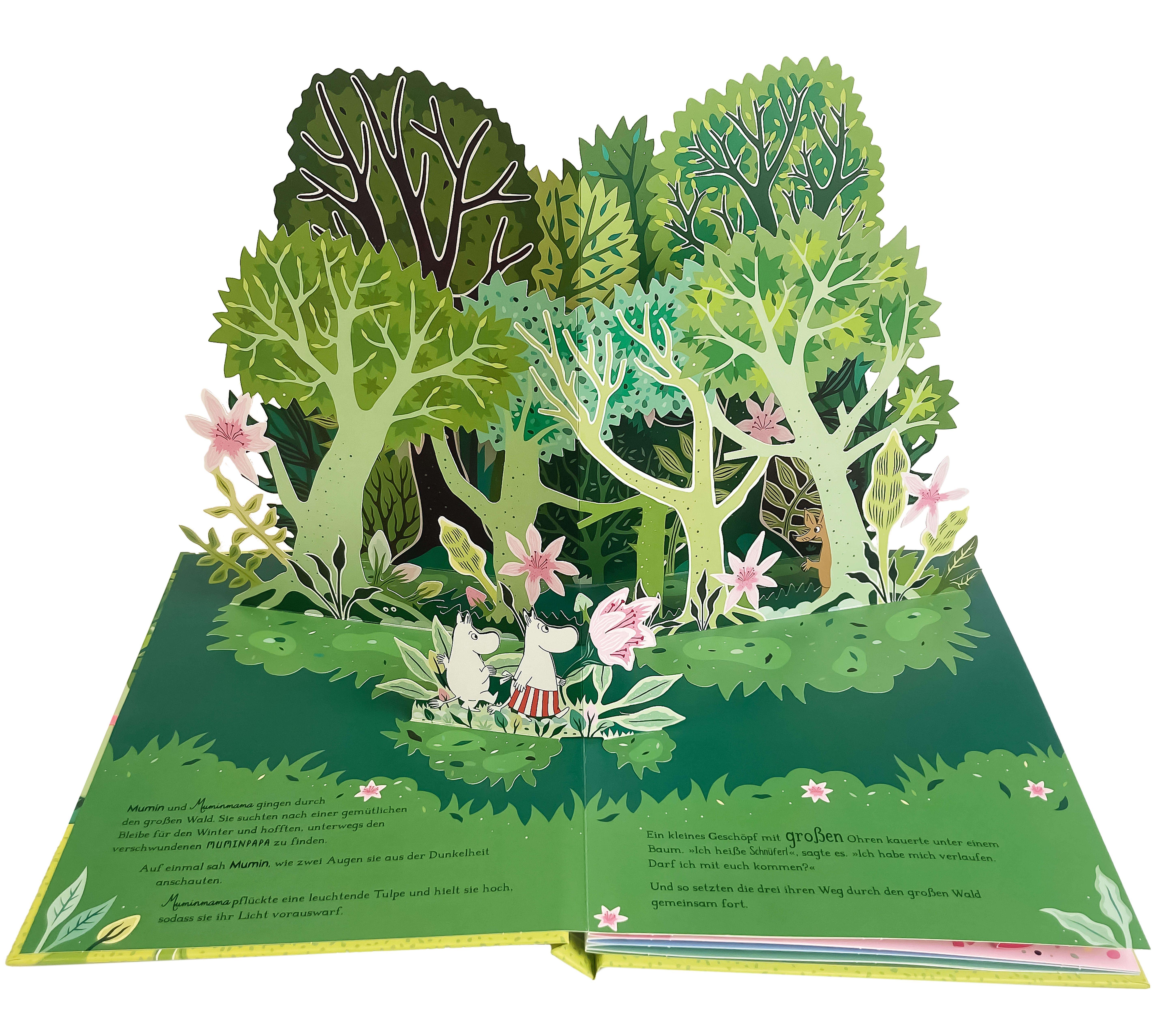 Beispielinhalt (Bild) Die Mumins finden ein Zuhause - Ein Pop-up Buch ab 4 Jahren für kleine und große Mumin-Fans