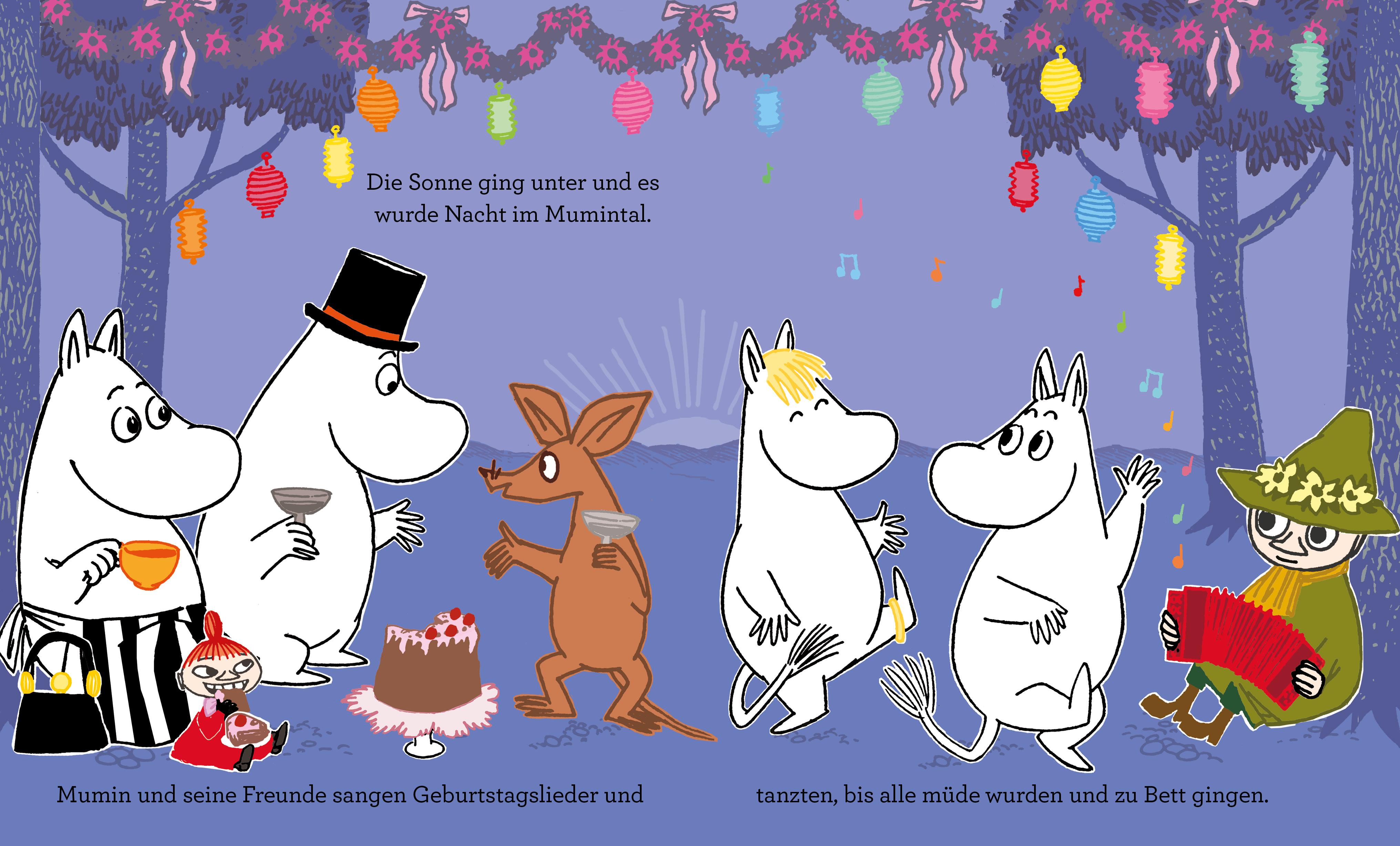 Beispielinhalt (Bild) Mumin und der Geburtstagsknopf - Ein Pappbilderbuch für die kleinsten Mumin-Fans