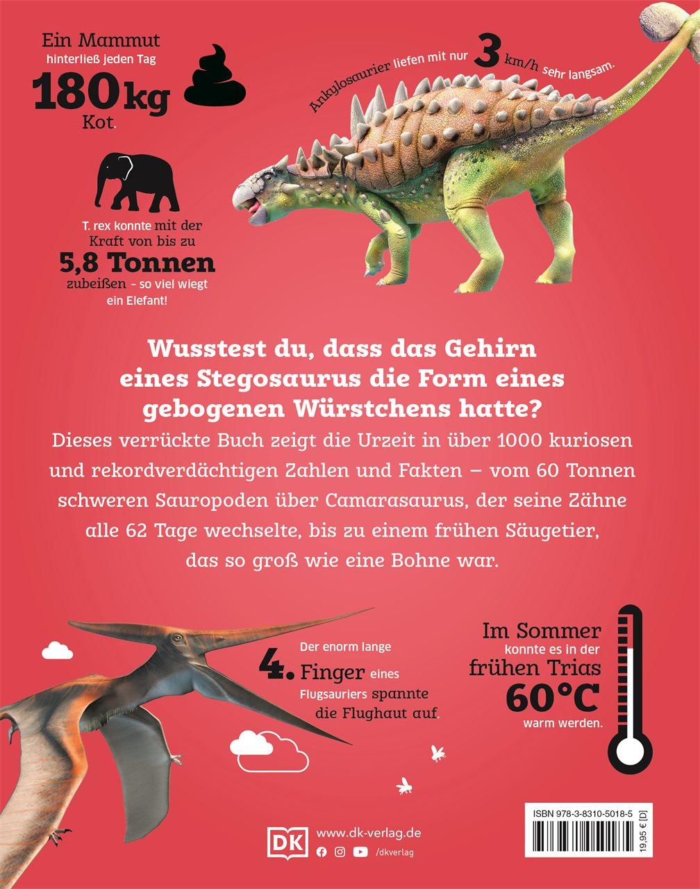 Rückseitencover Unsere Welt in Zahlen. Dinosaurier und andere Tiere der Urzeit