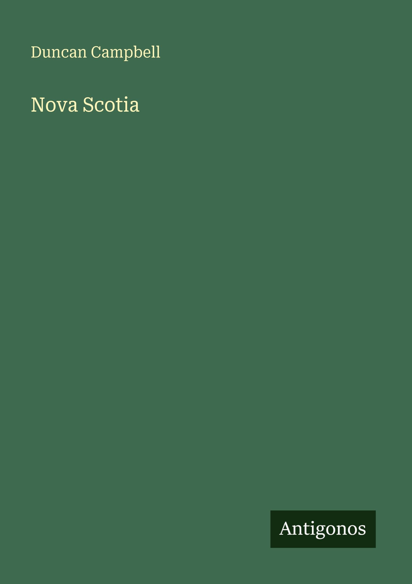 Vorderes Coverbild Nova Scotia