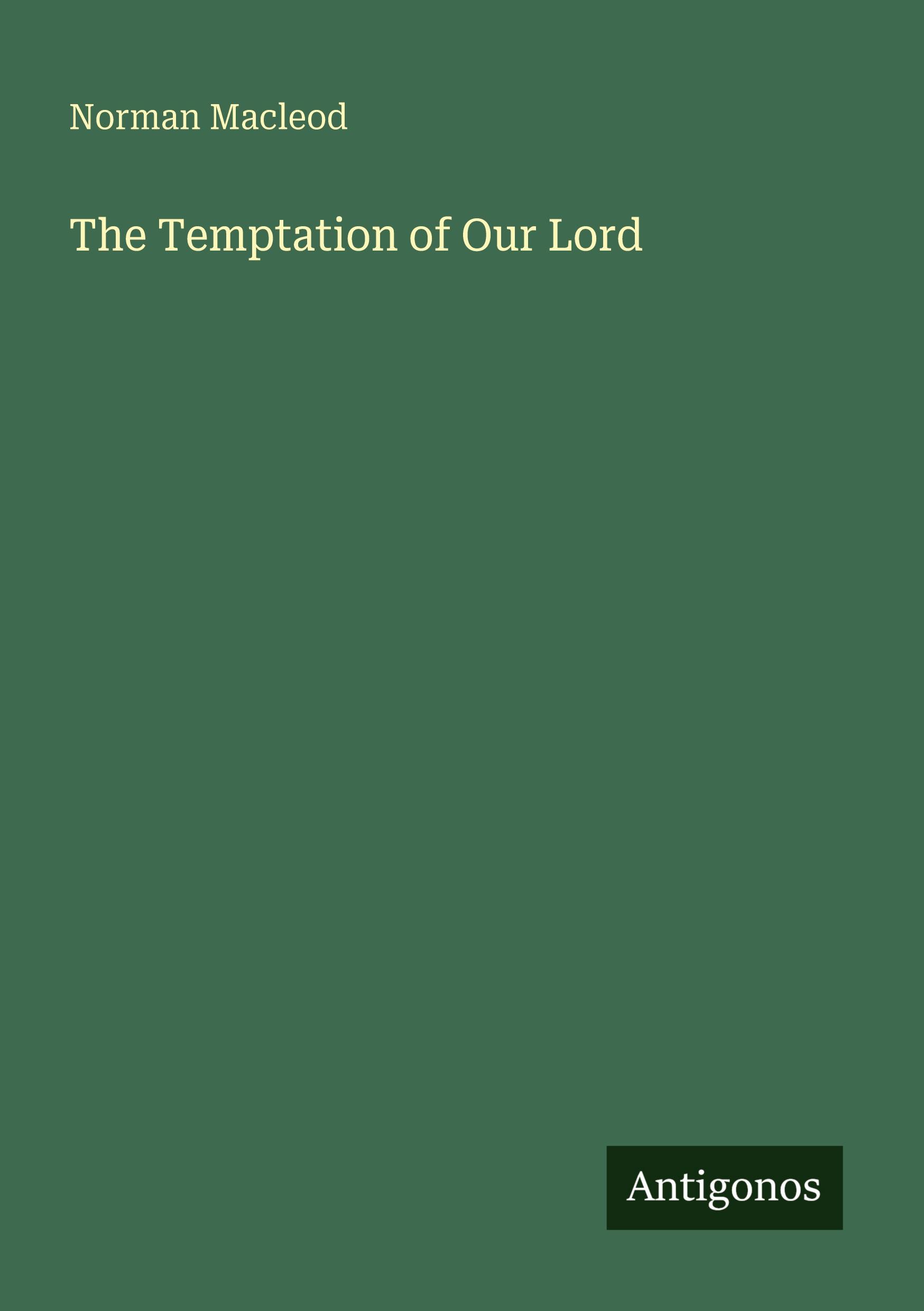 Vorderes Coverbild The Temptation of Our Lord