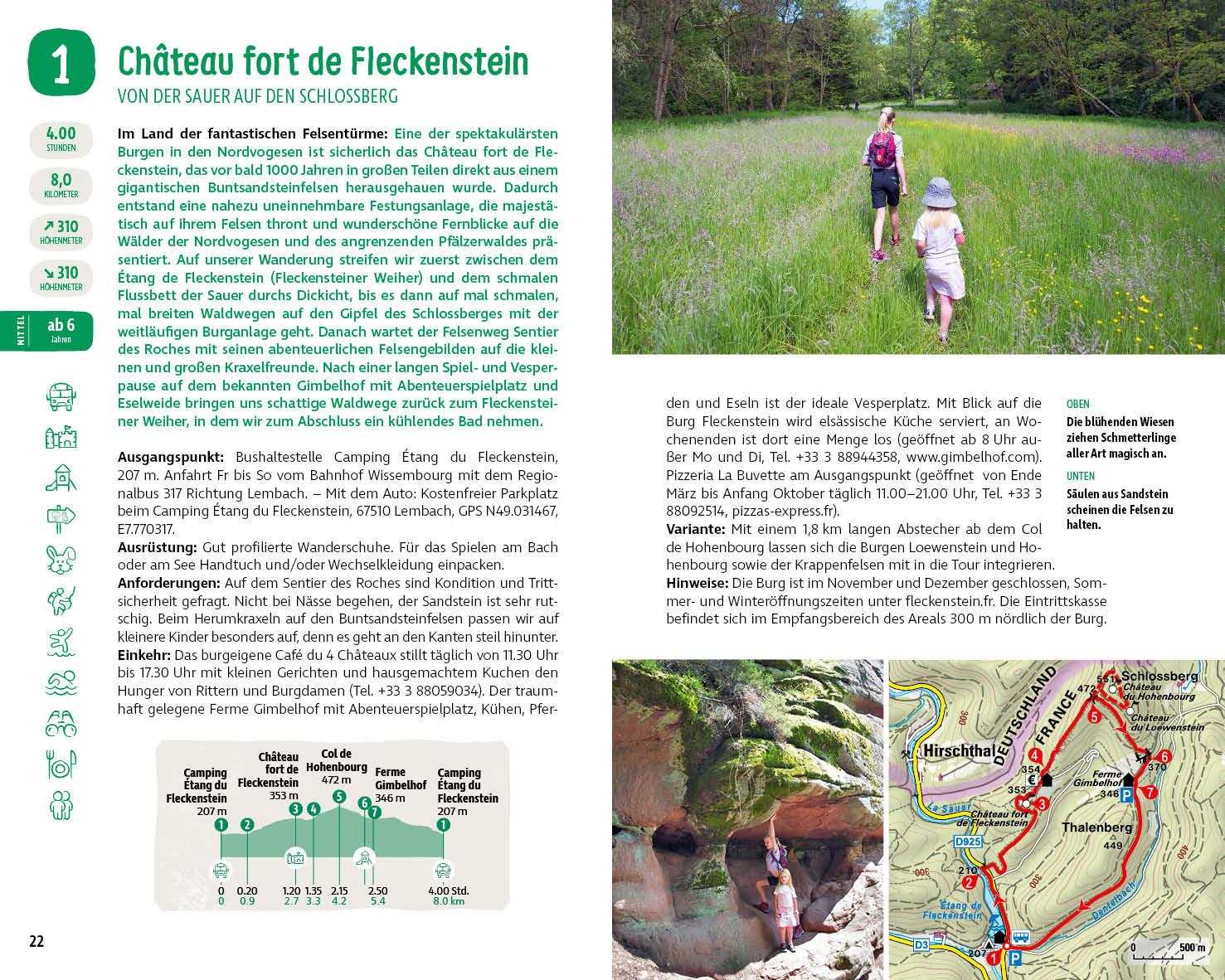 Beispielinhalt (Bild) ErlebnisWandern mit Kindern - Elsass und Vogesen