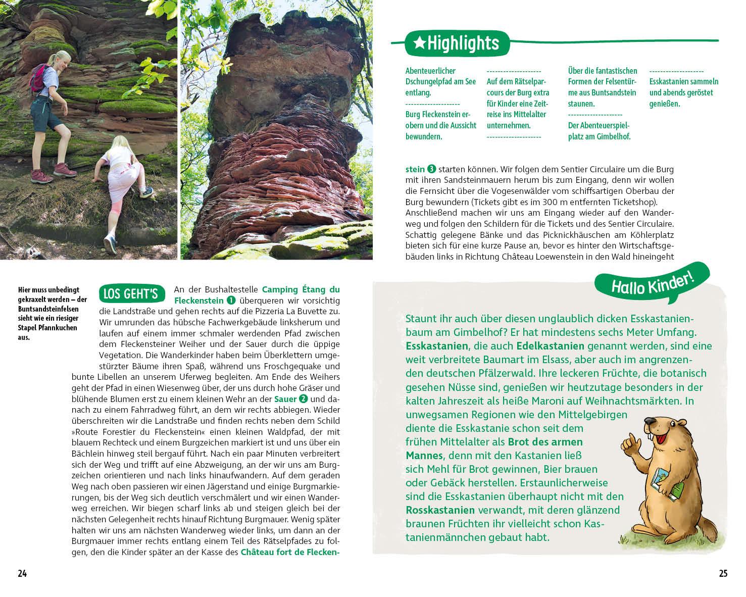 Beispielinhalt (Bild) ErlebnisWandern mit Kindern - Elsass und Vogesen