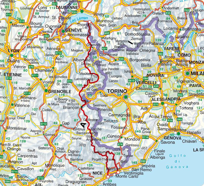 Beispielinhalt (Bild) Alpenüberquerung GR 5: Genfersee - Mittelmeer