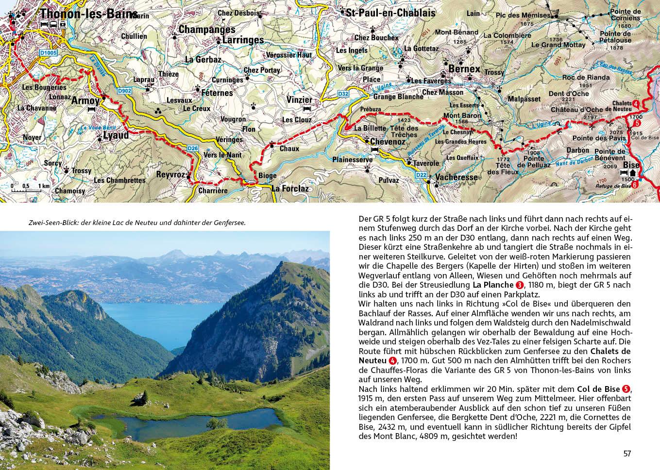 Beispielinhalt (Bild) Alpenüberquerung GR 5: Genfersee - Mittelmeer