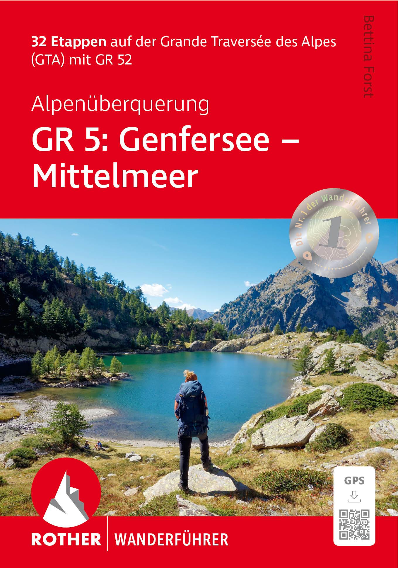 Vorderes Coverbild Alpenüberquerung GR 5: Genfersee - Mittelmeer