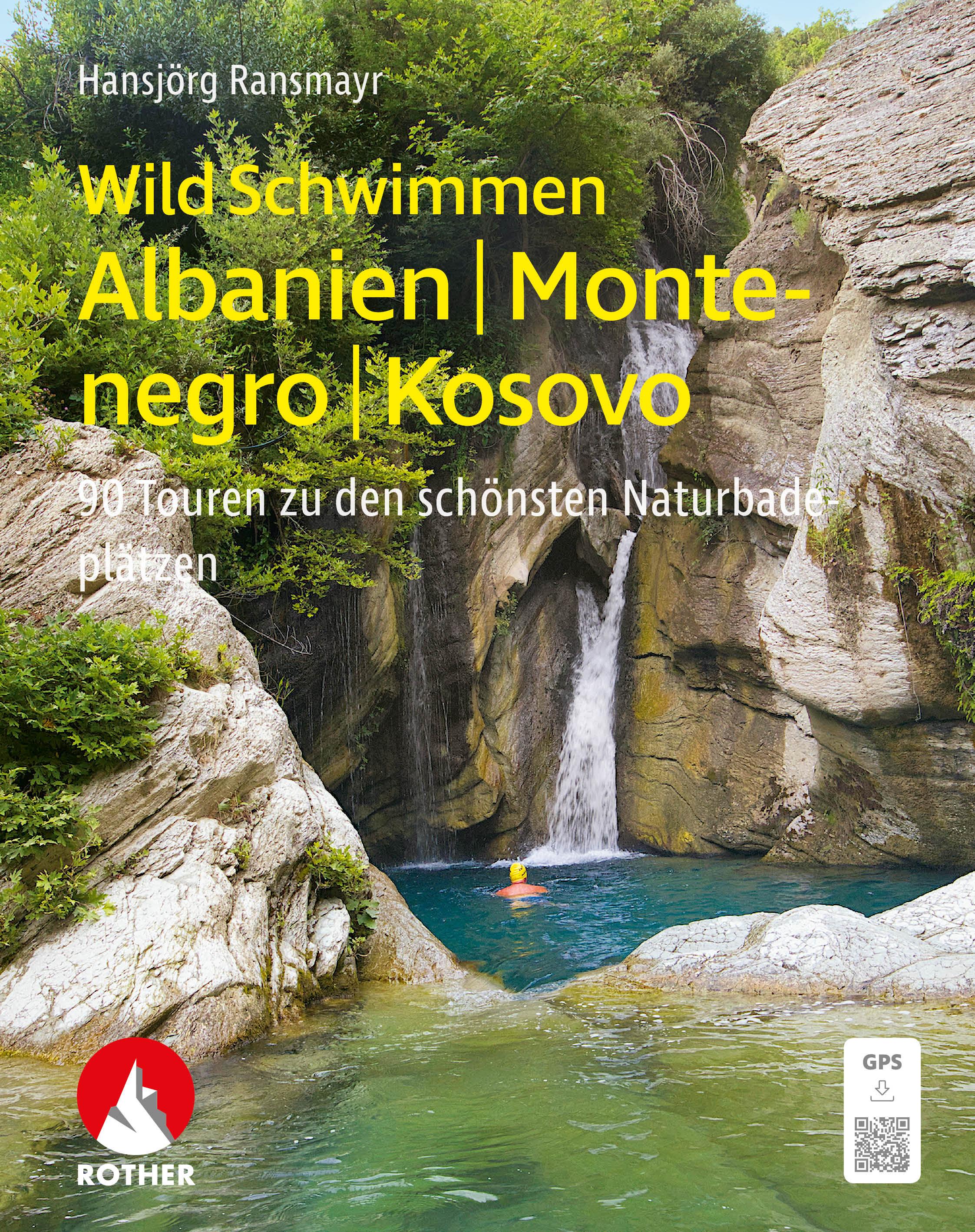 Vorderes Coverbild WildSchwimmen Albanien, Montenegro, Kosovo