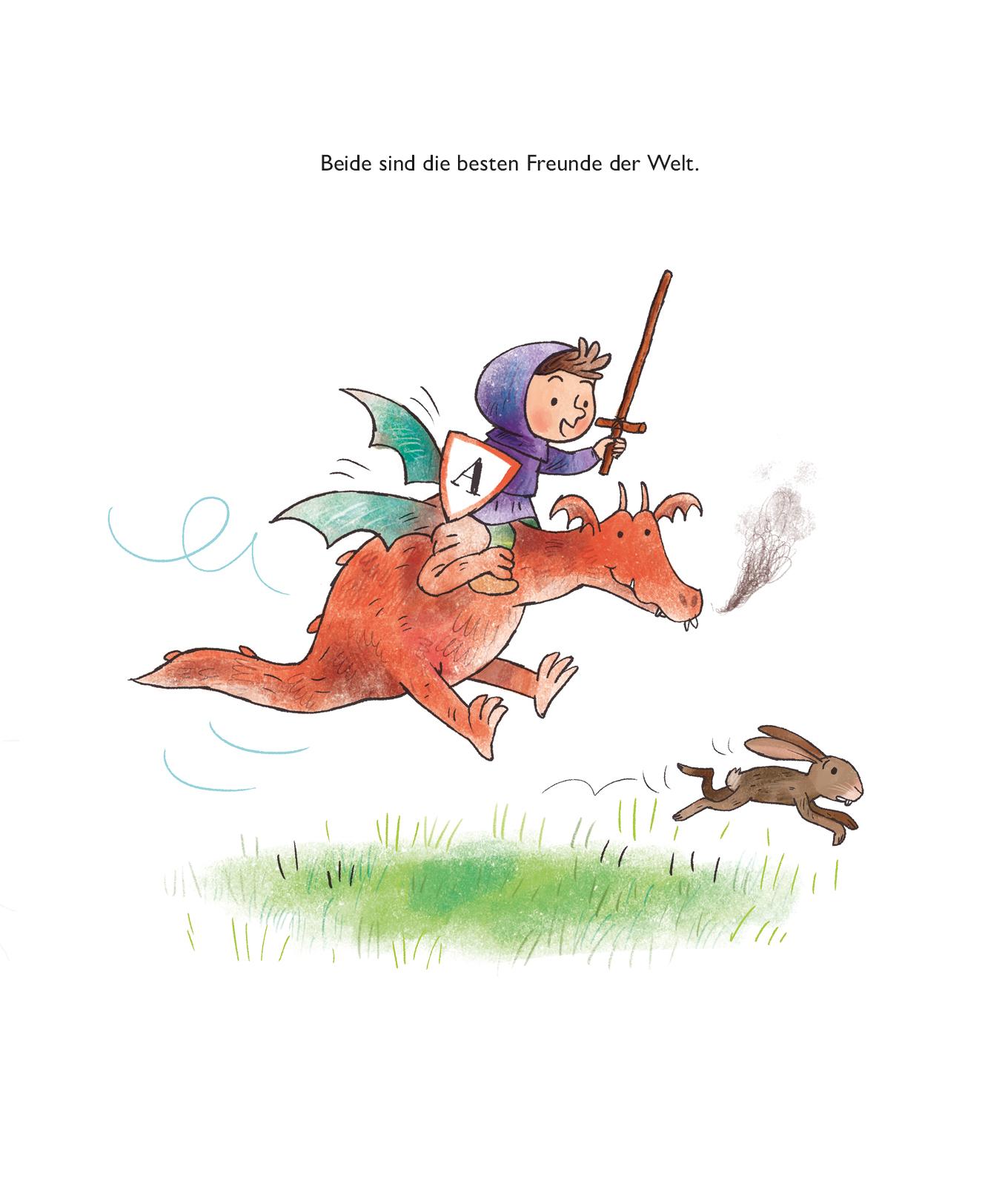 Beispielinhalt (Bild) Ritter Anton in der Drachenschule