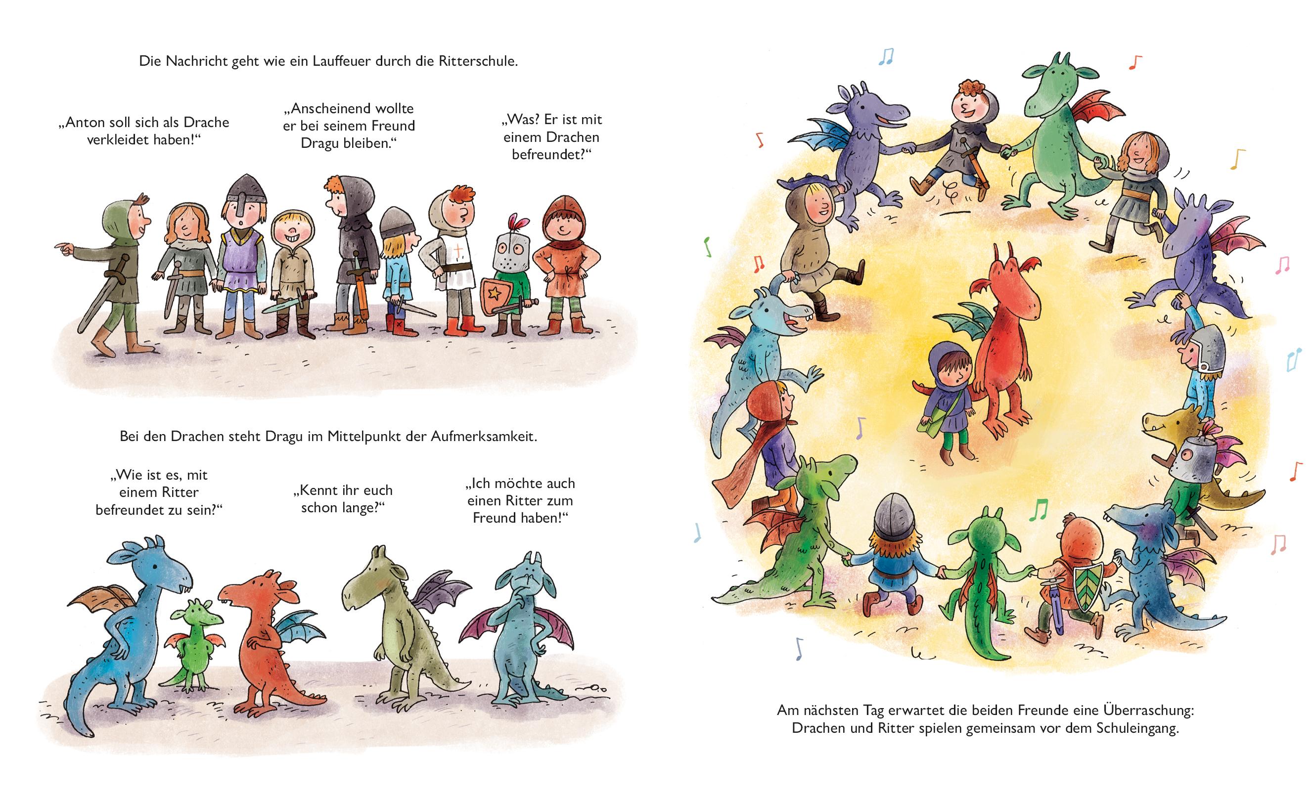Beispielinhalt (Bild) Ritter Anton in der Drachenschule
