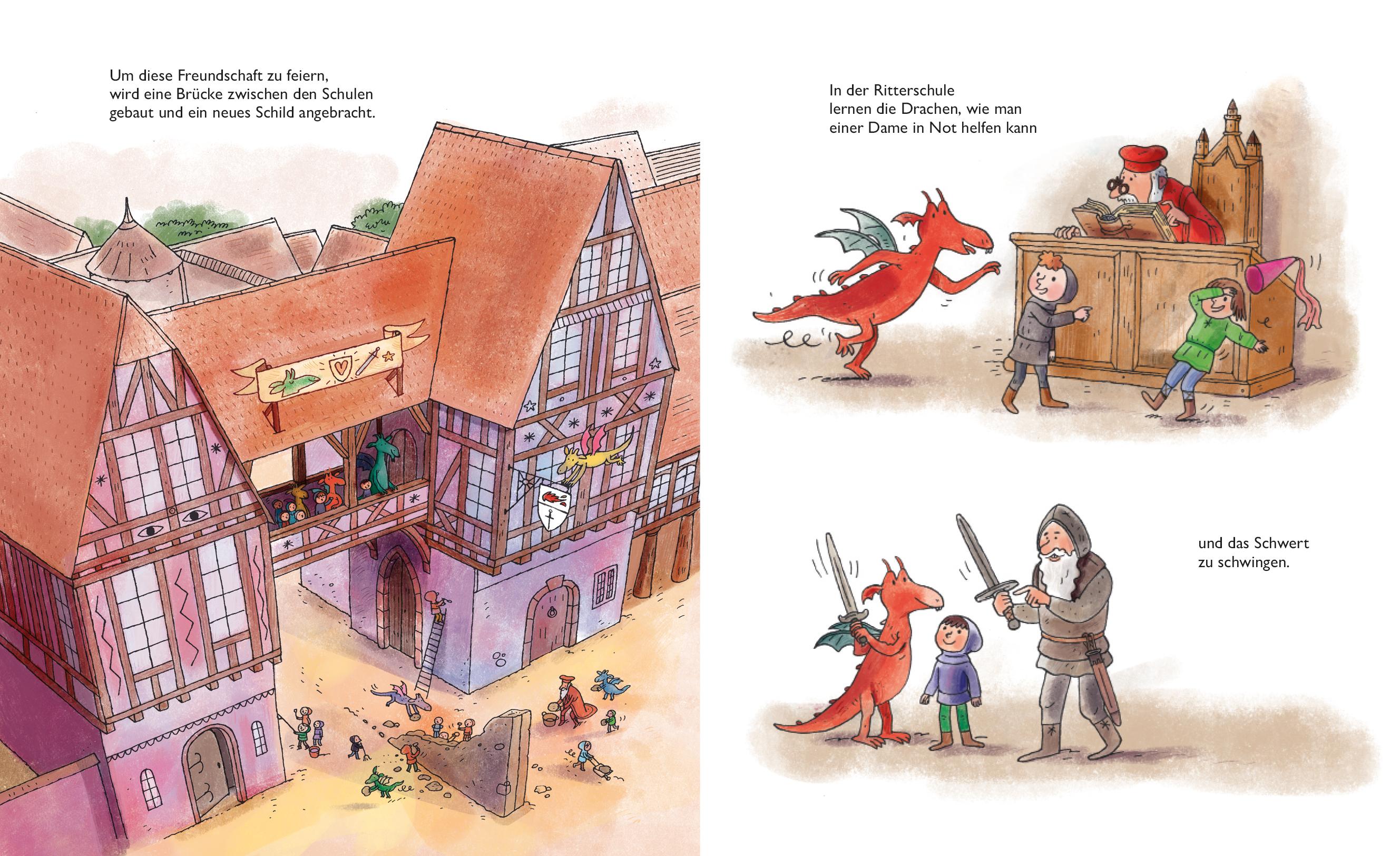 Beispielinhalt (Bild) Ritter Anton in der Drachenschule