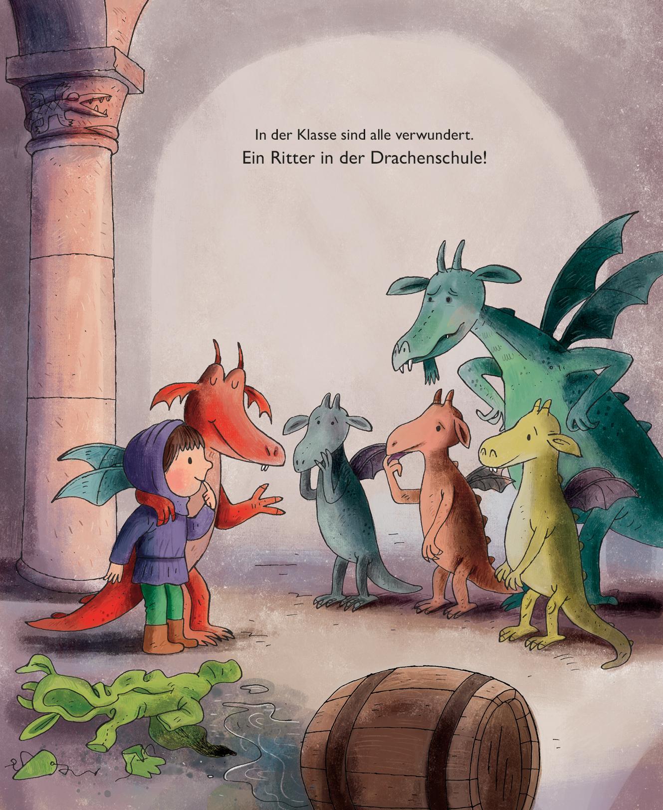 Beispielinhalt (Bild) Ritter Anton in der Drachenschule