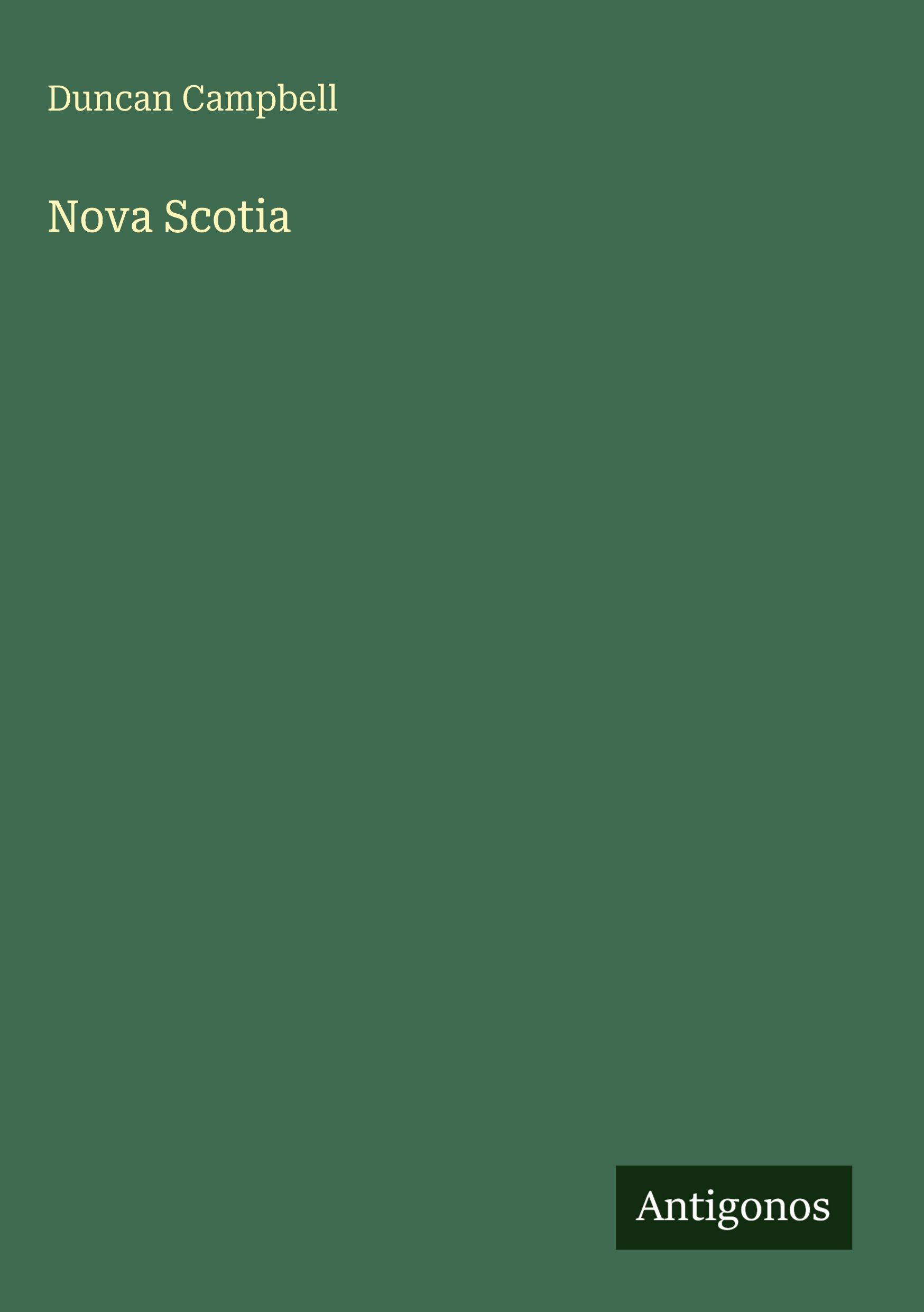Vorderes Coverbild Nova Scotia