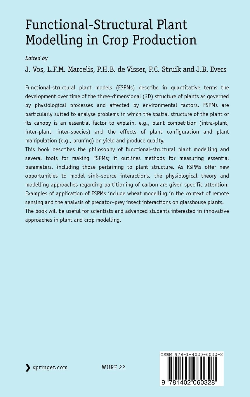 Rückseitencover Functional-Structural Plant Modelling in Crop Production