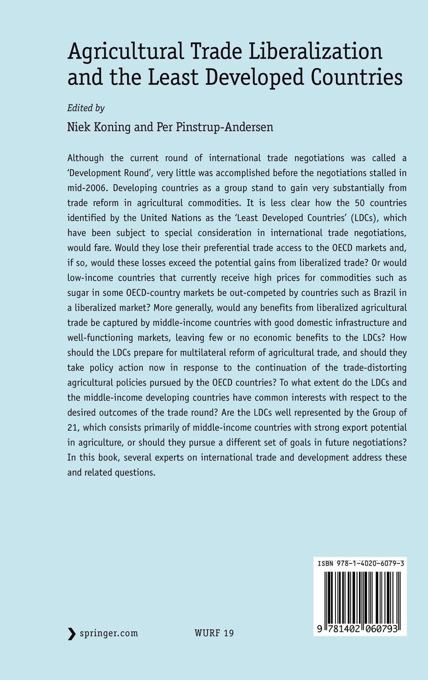 Rückseitencover Agricultural Trade Liberalization and the Least Developed Countries