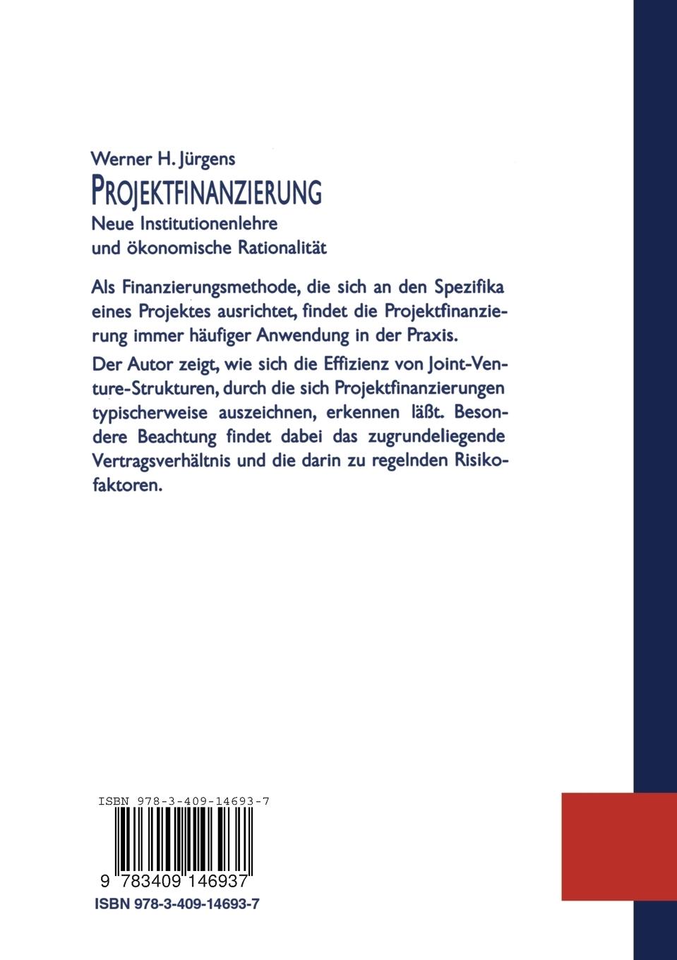Rückseitencover Projektfinanzierung