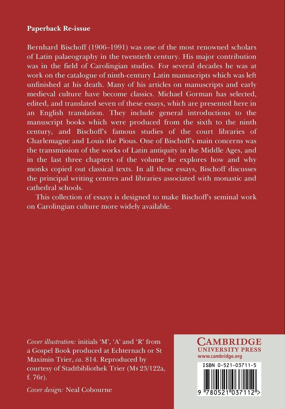 Rückseitencover Manuscripts and Libraries in the Age of Charlemagne