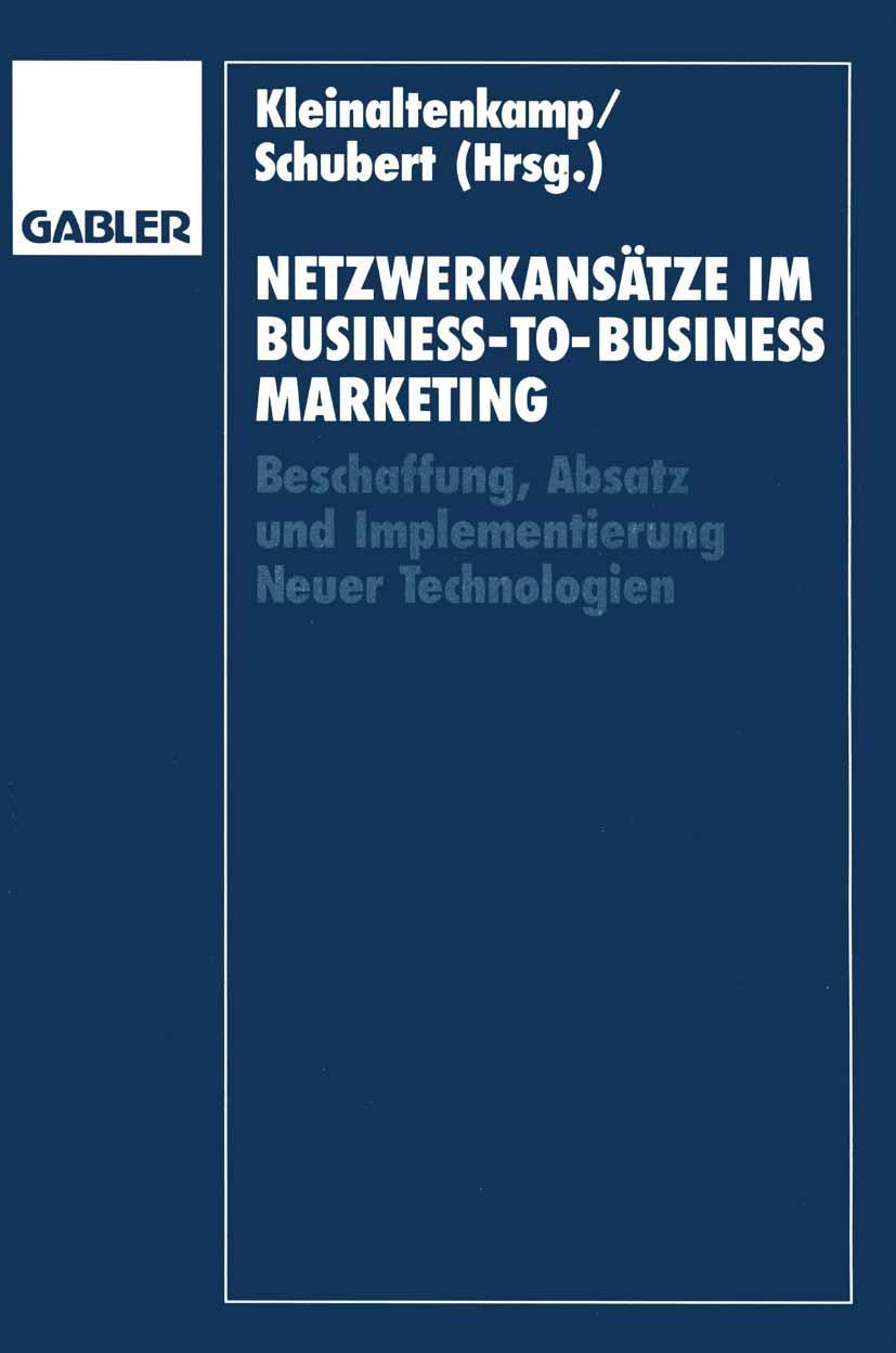 Vorderes Coverbild Netzwerkansätze im Business-to-Business-Marketing