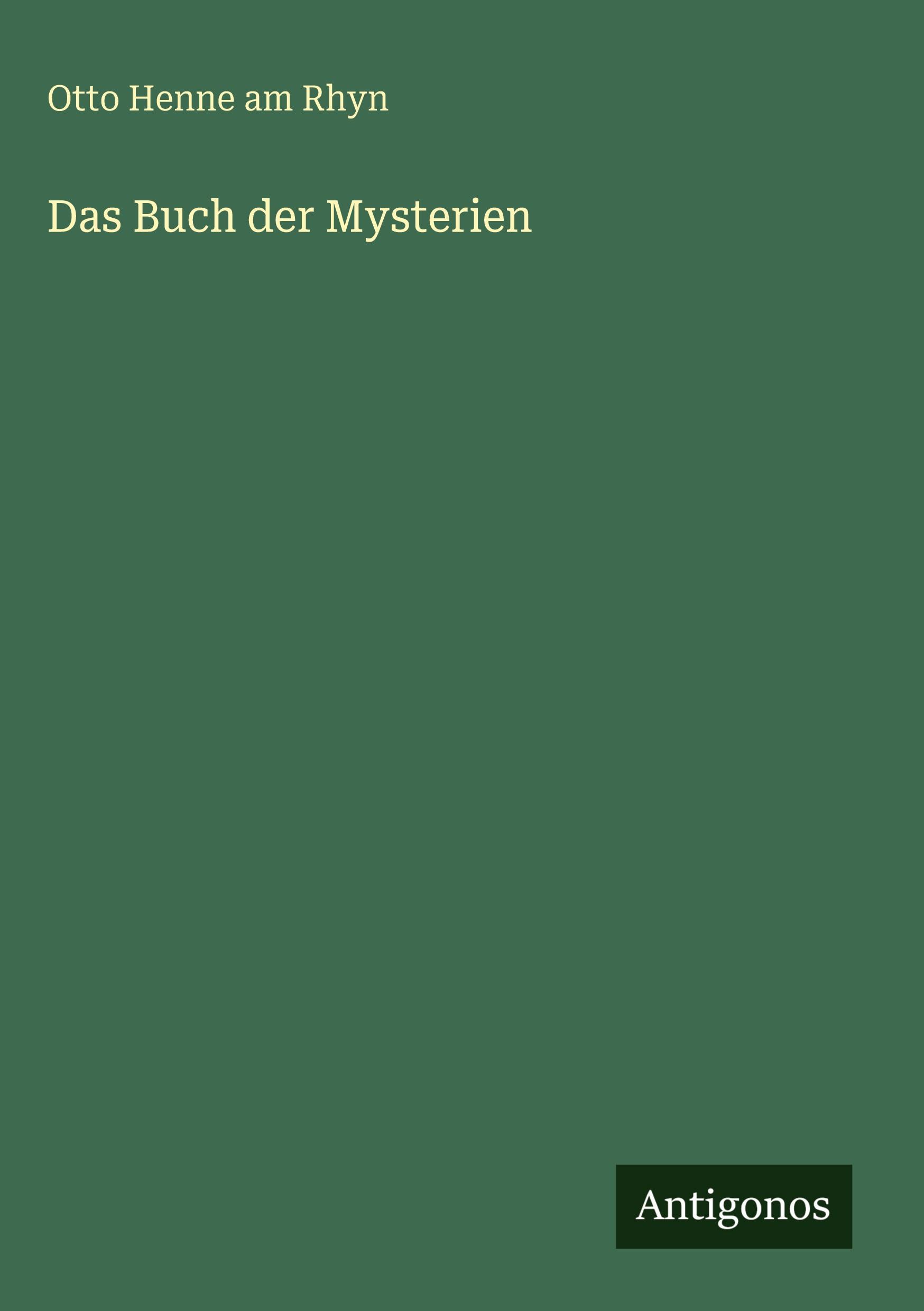 Vorderes Coverbild Das Buch der Mysterien