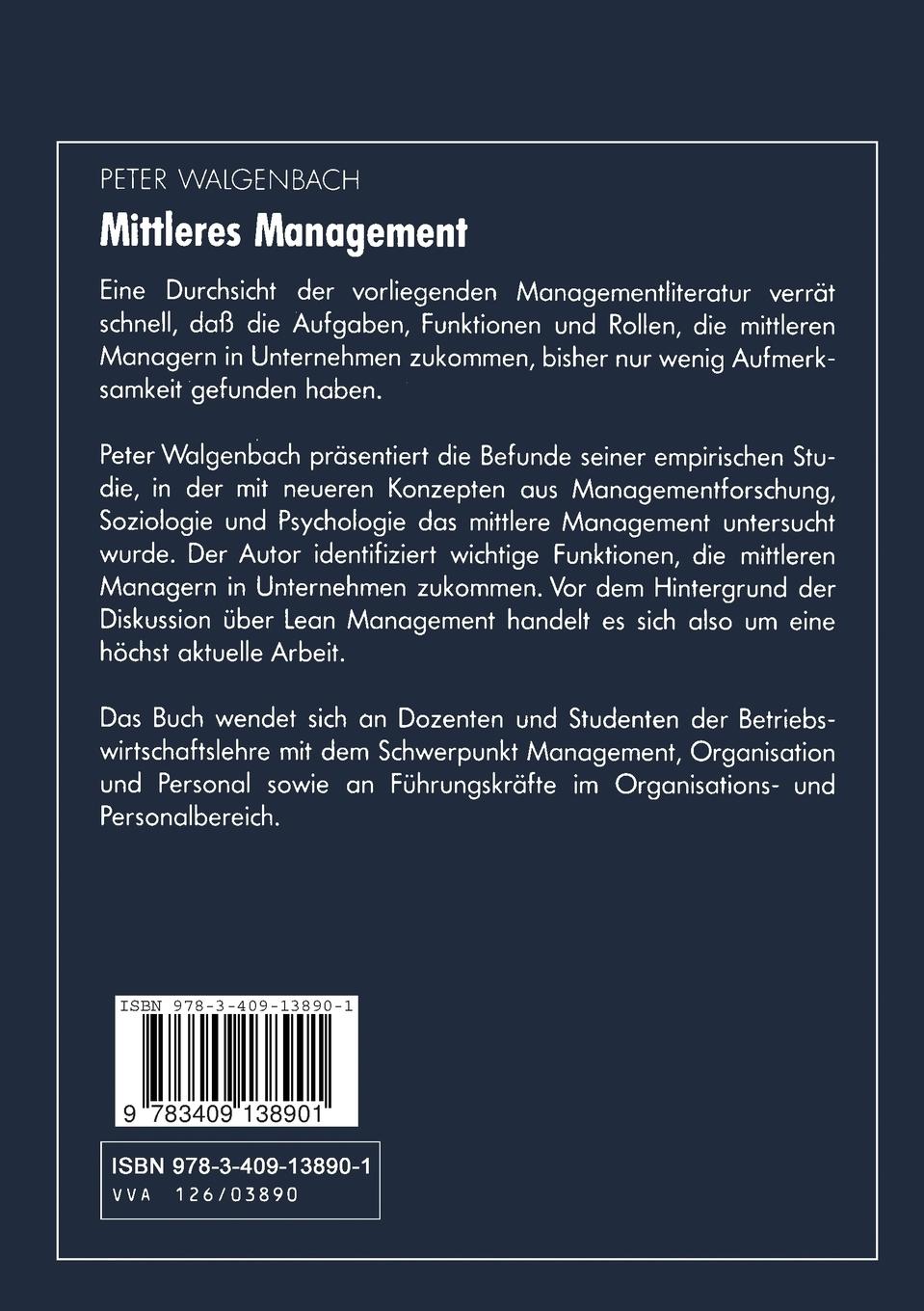 Rückseitencover Mittleres Management