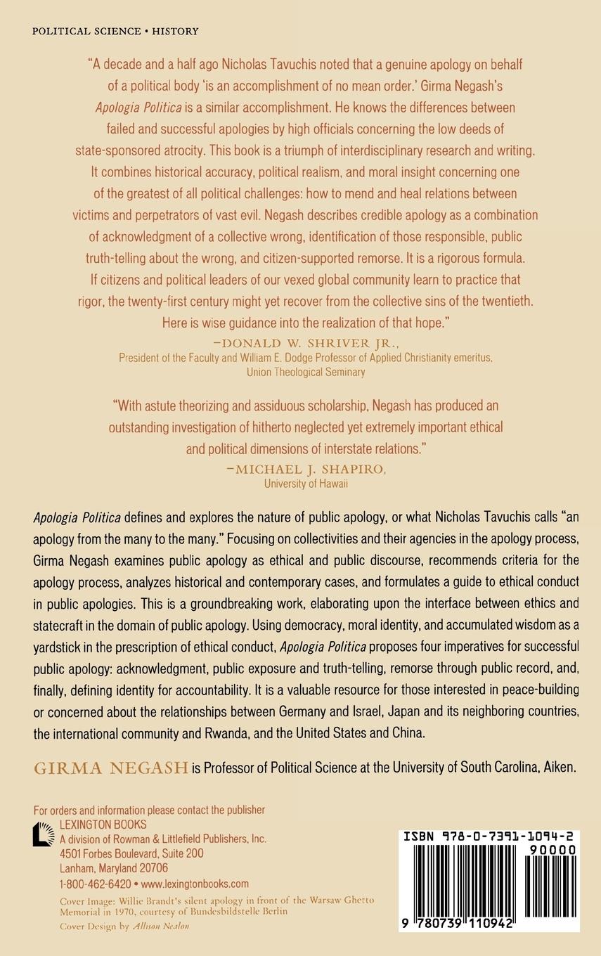 Rückseitencover Apologia Politica