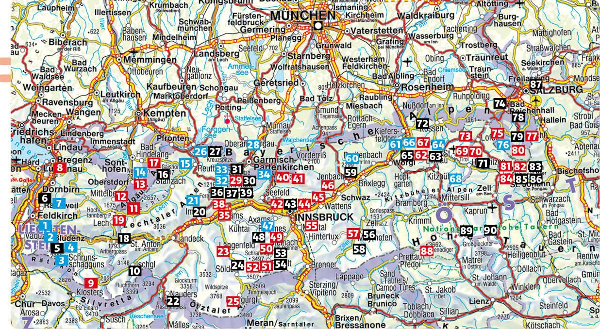 Beispielinhalt (Bild) Klettersteige Bayern - Vorarlberg - Tirol - Salzburg