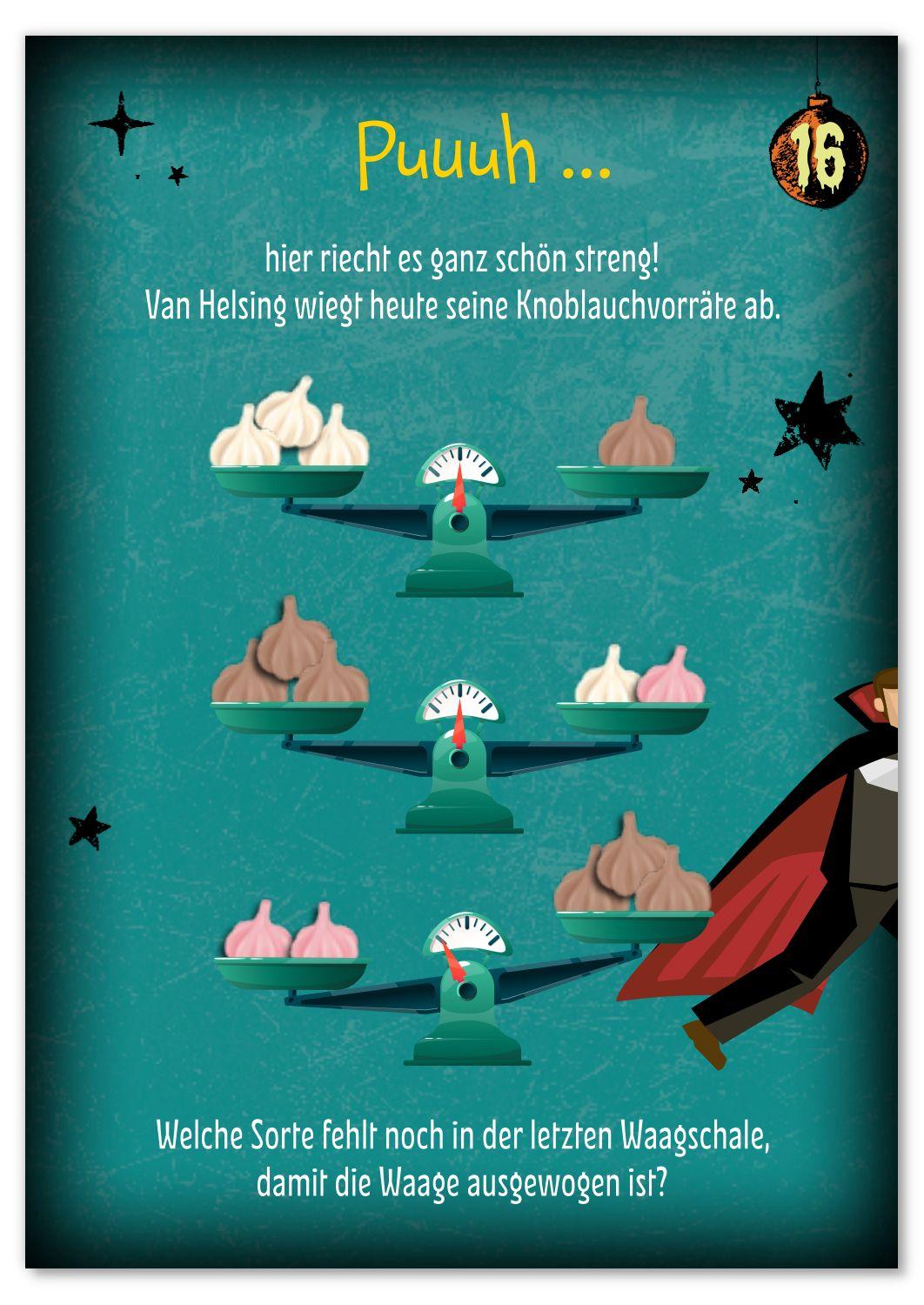 Beispielinhalt (Bild) Rätseladventskalender Dracula