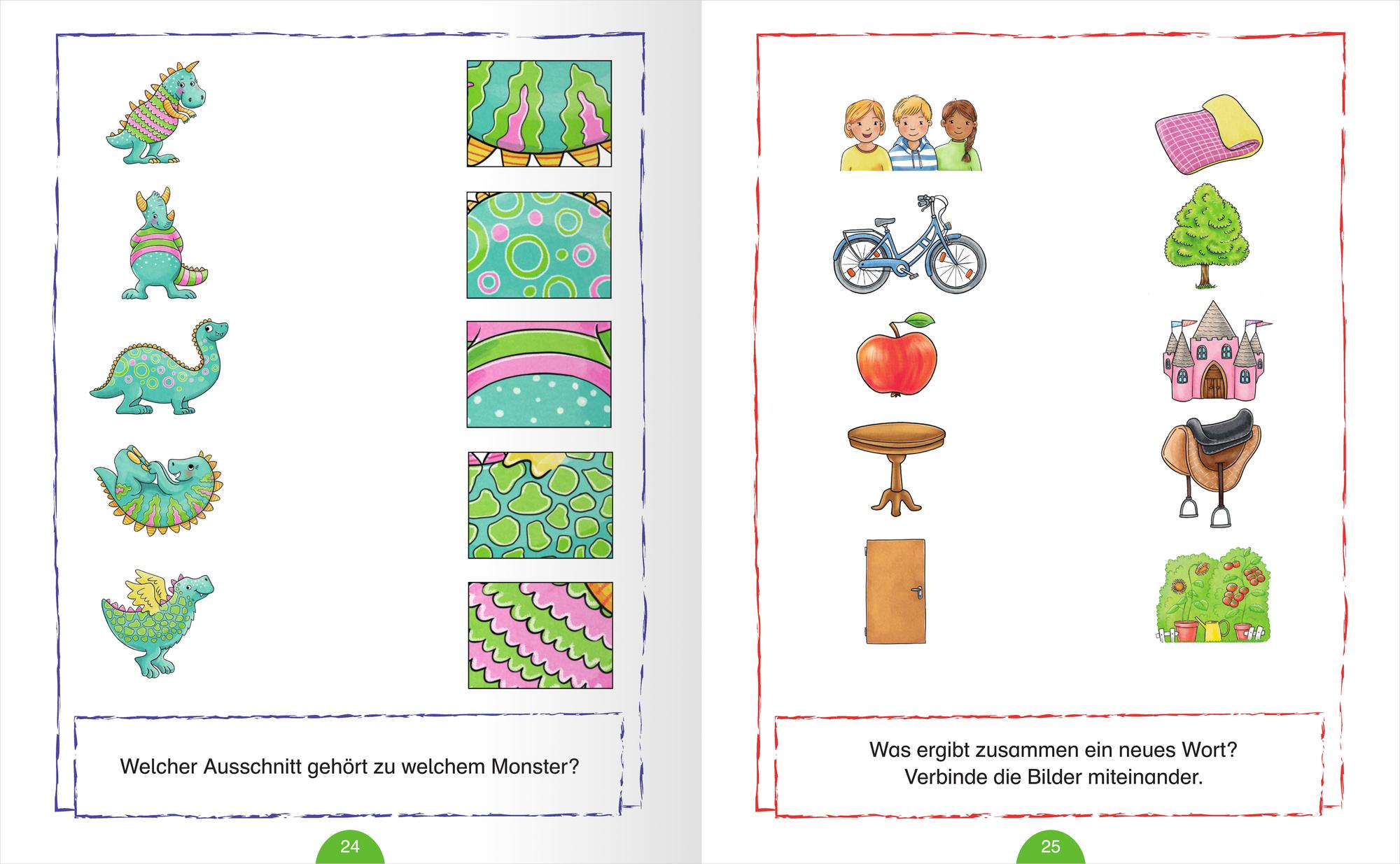 Beispielinhalt (Bild) Mein cleveres Vorschulbuch - Logisches Denken und Konzentration