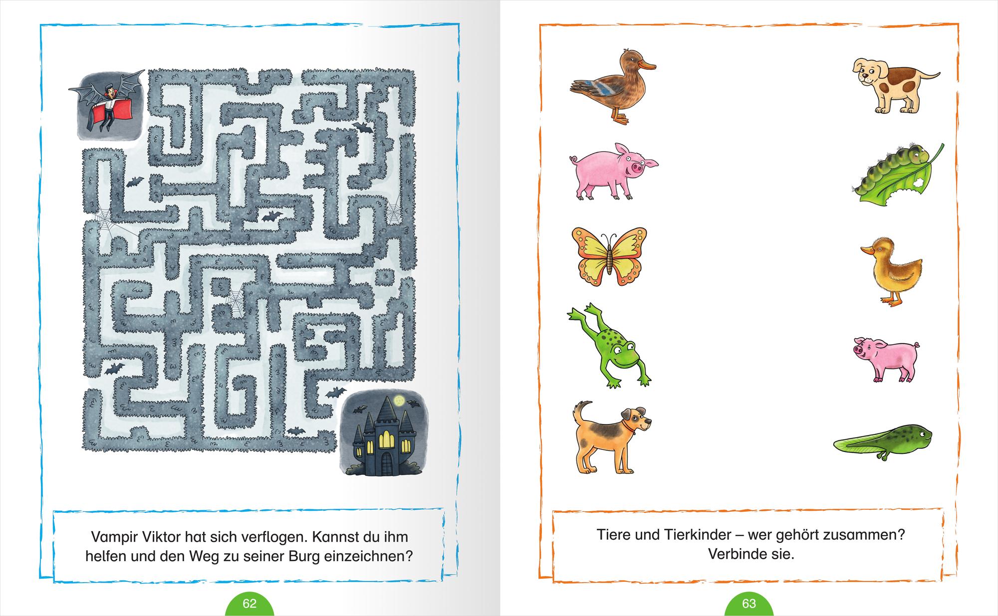 Beispielinhalt (Bild) Mein cleveres Vorschulbuch - Logisches Denken und Konzentration