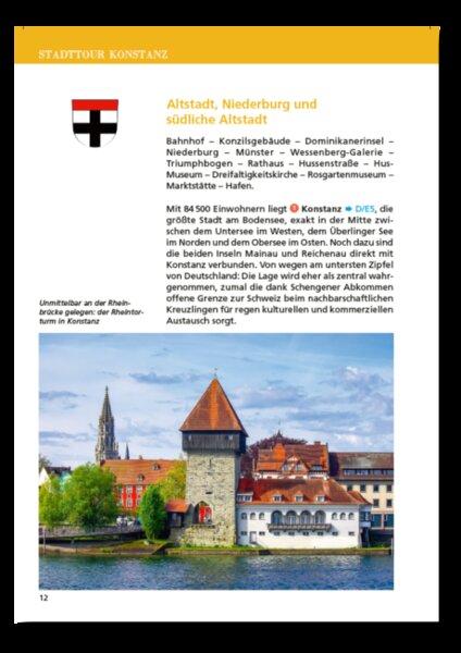 Beispielinhalt (Bild) Reiseführer Bodensee. Regioführer inklusive Ebook. Ausflugsziele, Sehenswürdigkeiten, Restaurants & Hotels uvm.