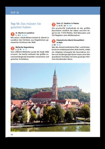 Beispielinhalt (Bild) Reiseführer Bayerischer Wald. Regioführer inklusive Ebook. Ausflugsziele, Sehenswürdigkeiten, Restaurants & Hotels uvm.