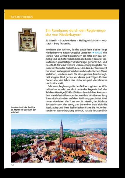 Beispielinhalt (Bild) Reiseführer Bayerischer Wald. Regioführer inklusive Ebook. Ausflugsziele, Sehenswürdigkeiten, Restaurants & Hotels uvm.