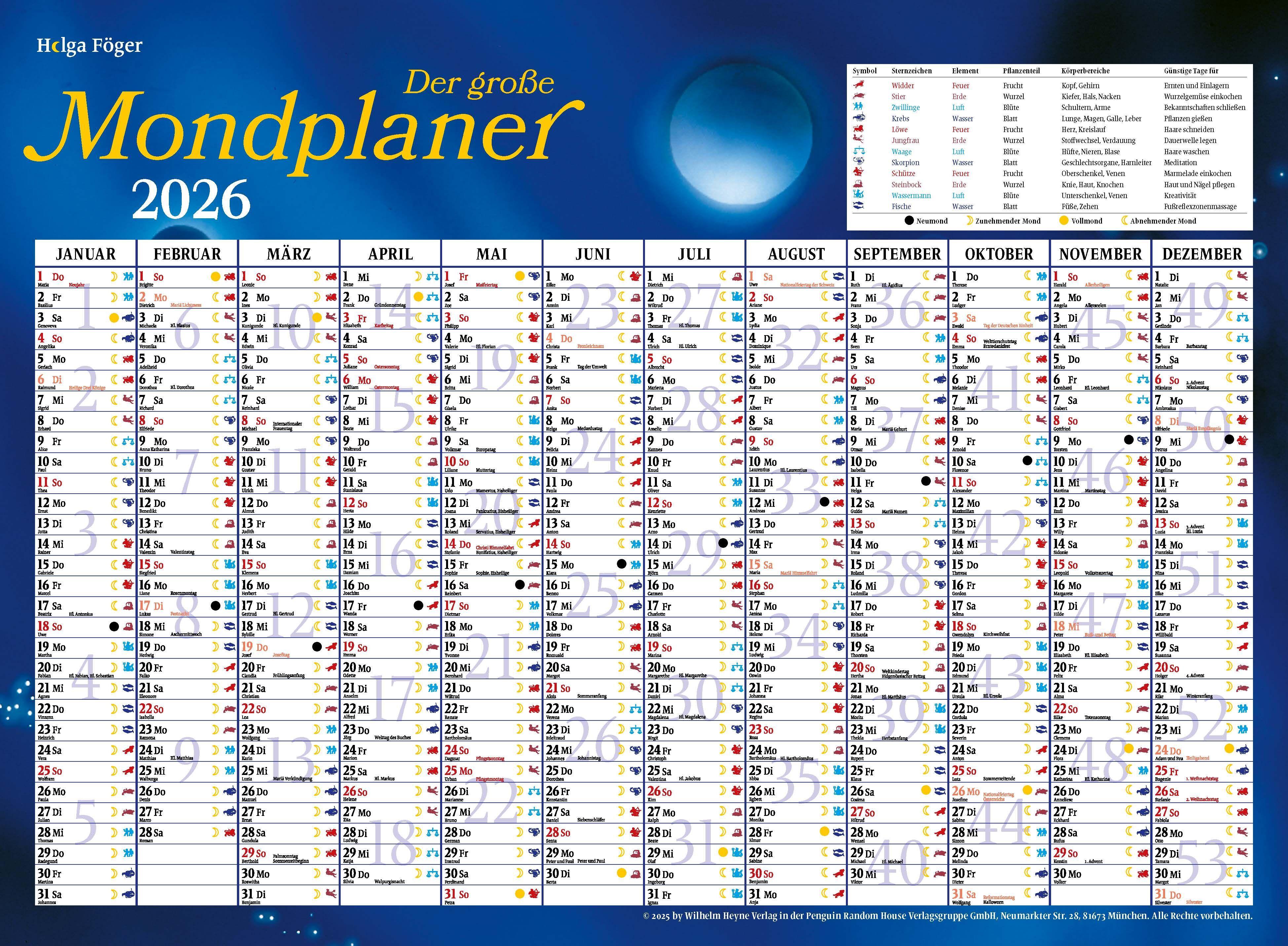 Beispielinhalt (Bild) Mondleben 2026