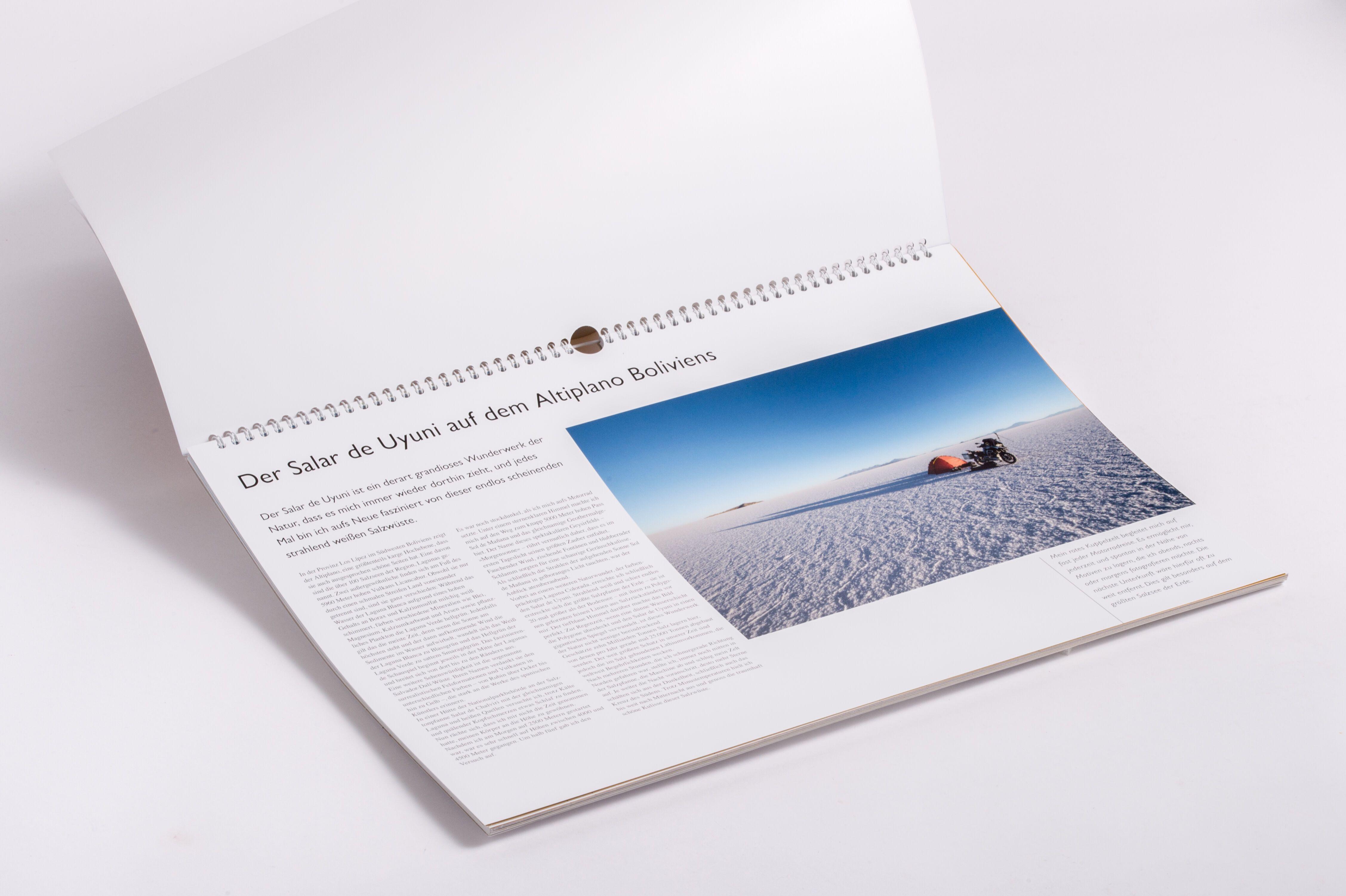 Beispielinhalt (Bild) Auf zwei Rädern um die Welt - Der Motorrad-Reise-Kalender 2026