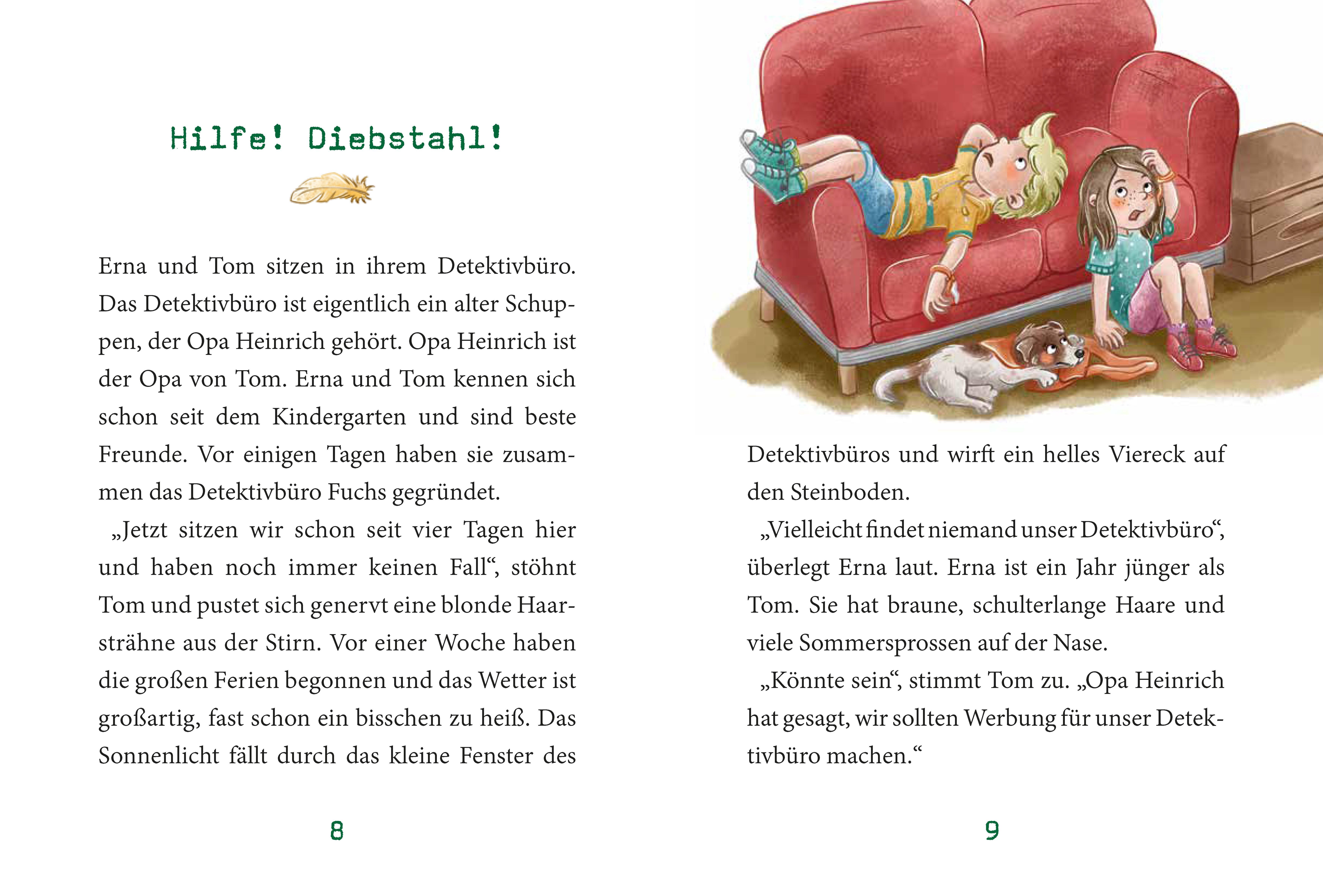 Beispielinhalt (Bild) Erna und Tom - Detektivbüro Fuchs. Der Hühnerdieb