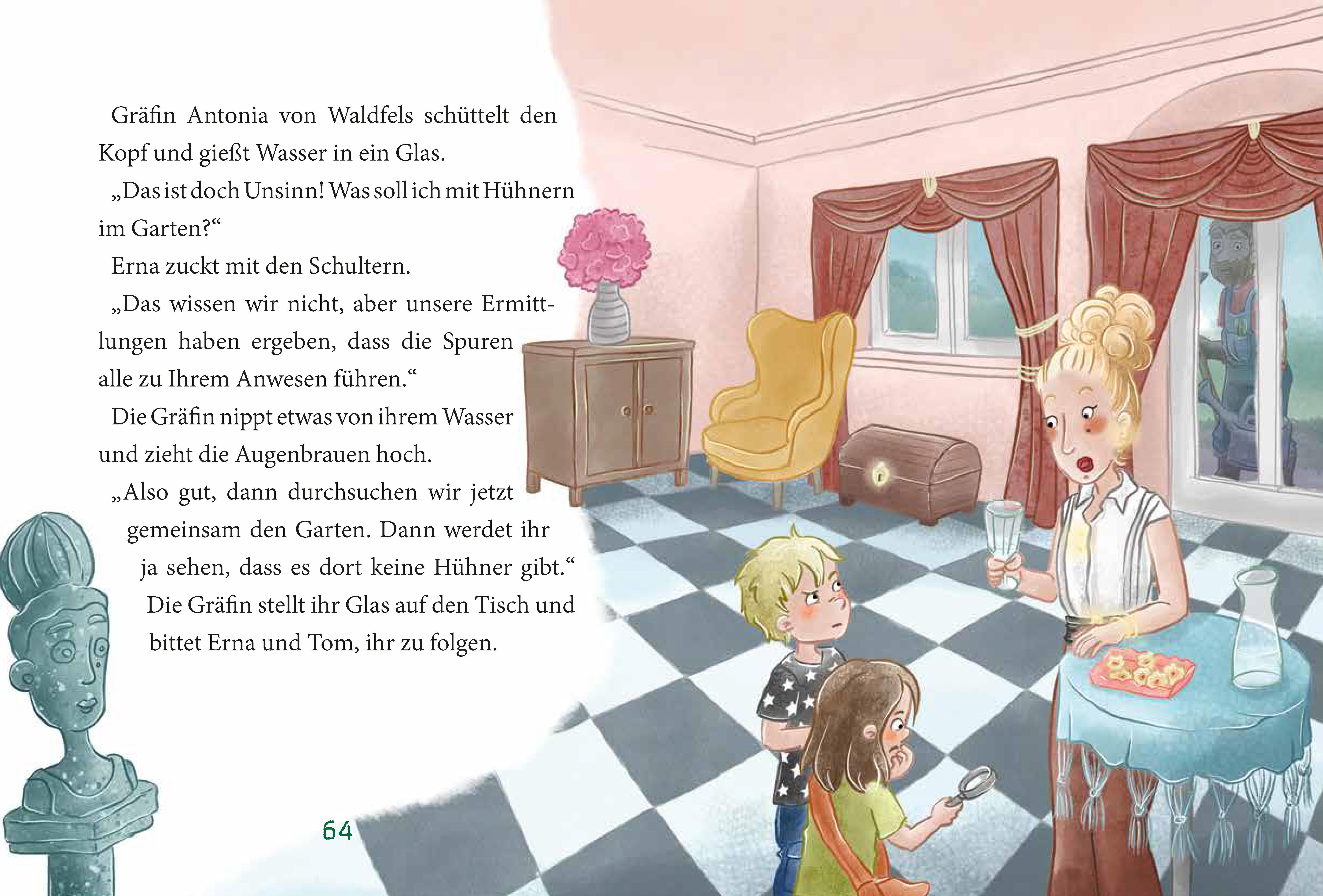 Beispielinhalt (Bild) Erna und Tom - Detektivbüro Fuchs. Der Hühnerdieb