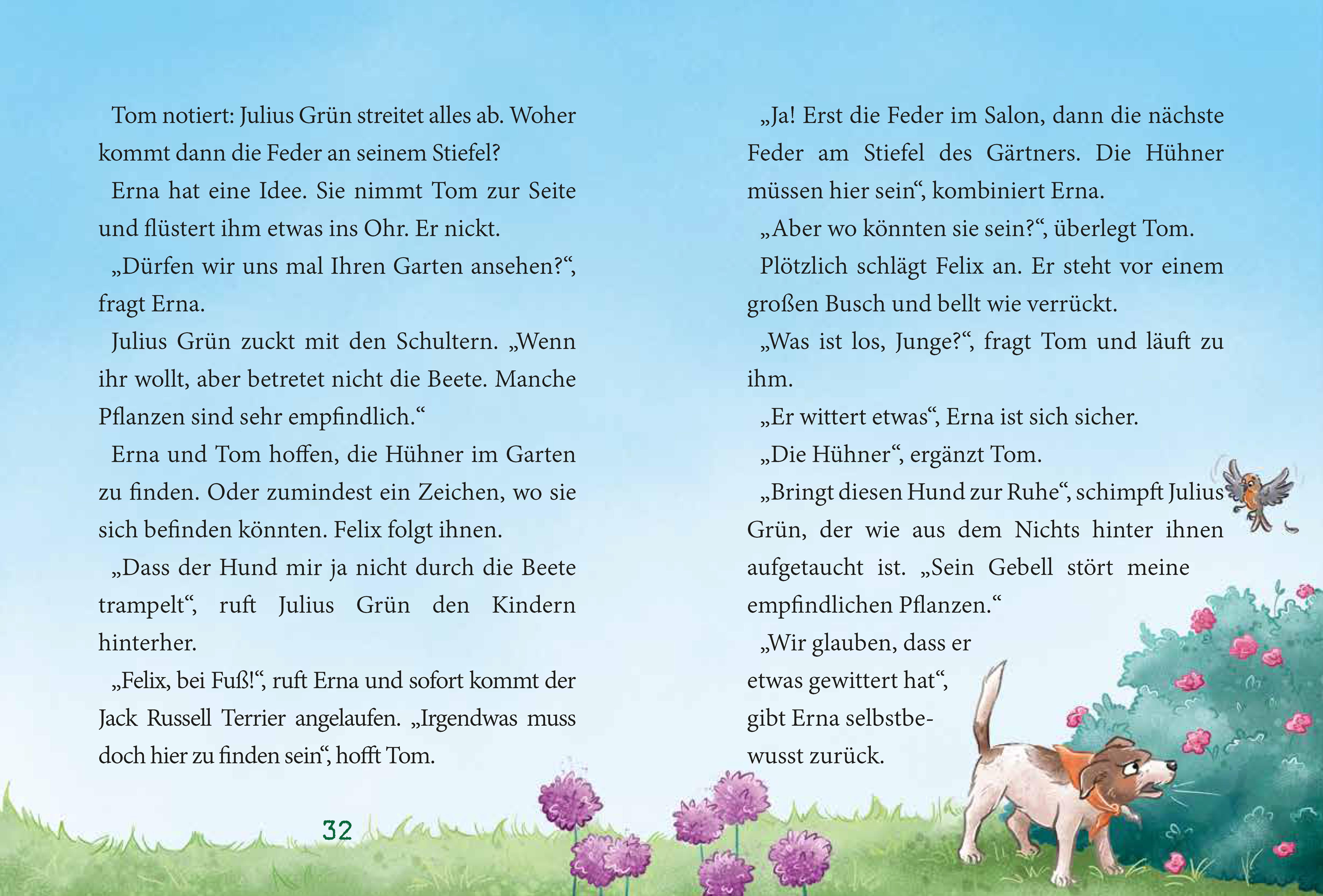 Beispielinhalt (Bild) Erna und Tom - Detektivbüro Fuchs. Der Hühnerdieb